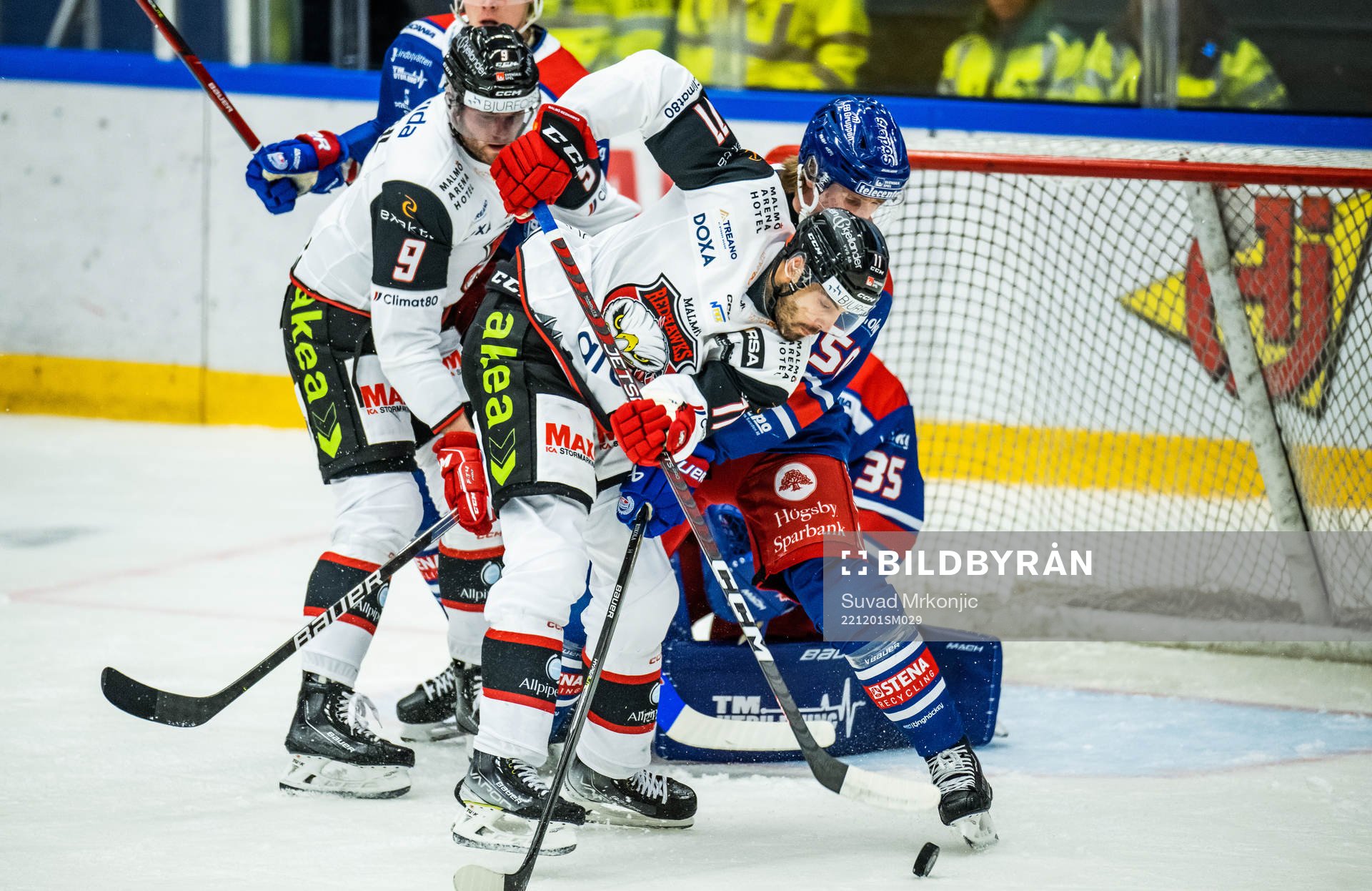 Malmö Redhawks Kim Rosdahl och Markus Lauridsen mot