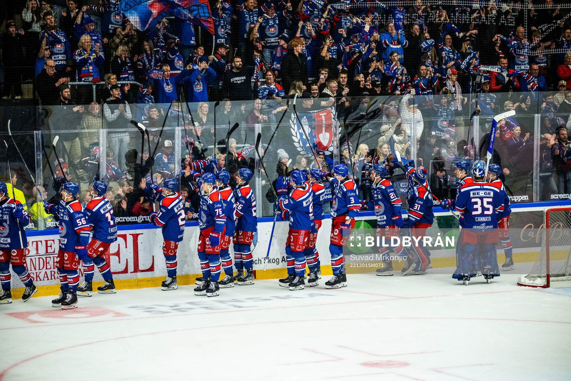 Oskarshamns spelare jublar