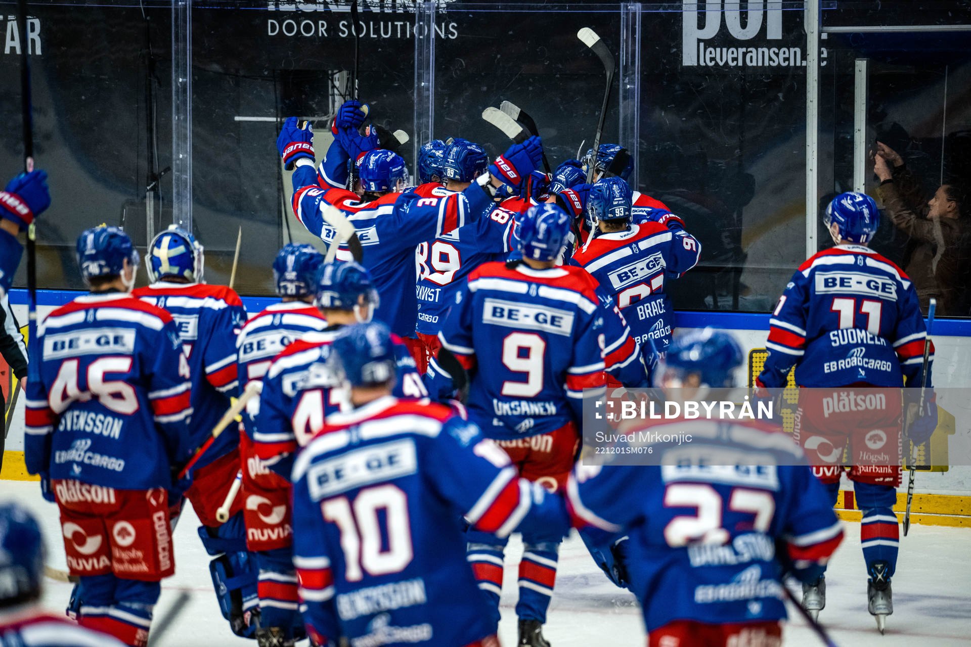 Oskarshamns spelare jublar