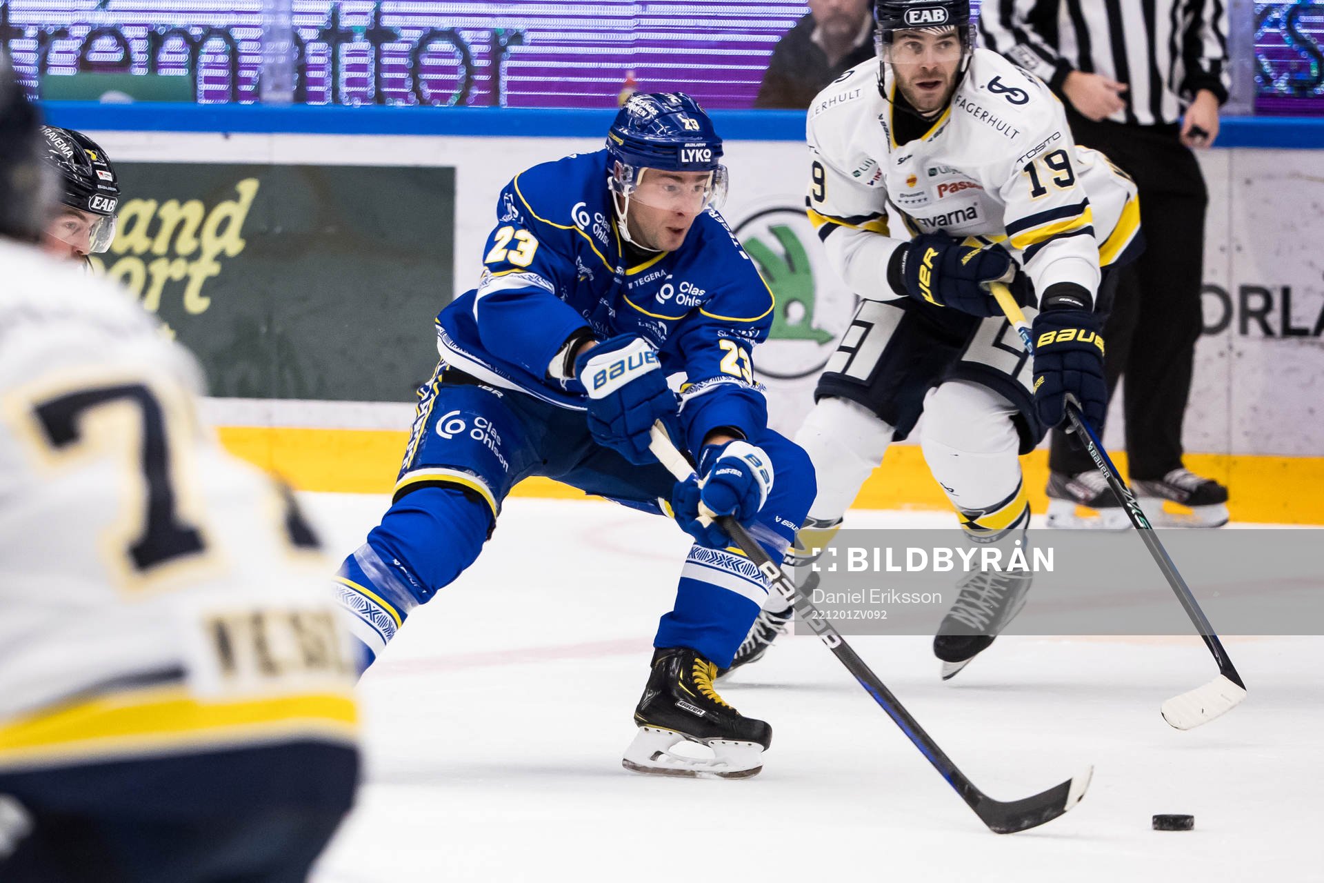 Leksands Mikael Ruohomaa och HV71s Sam Vigneault
