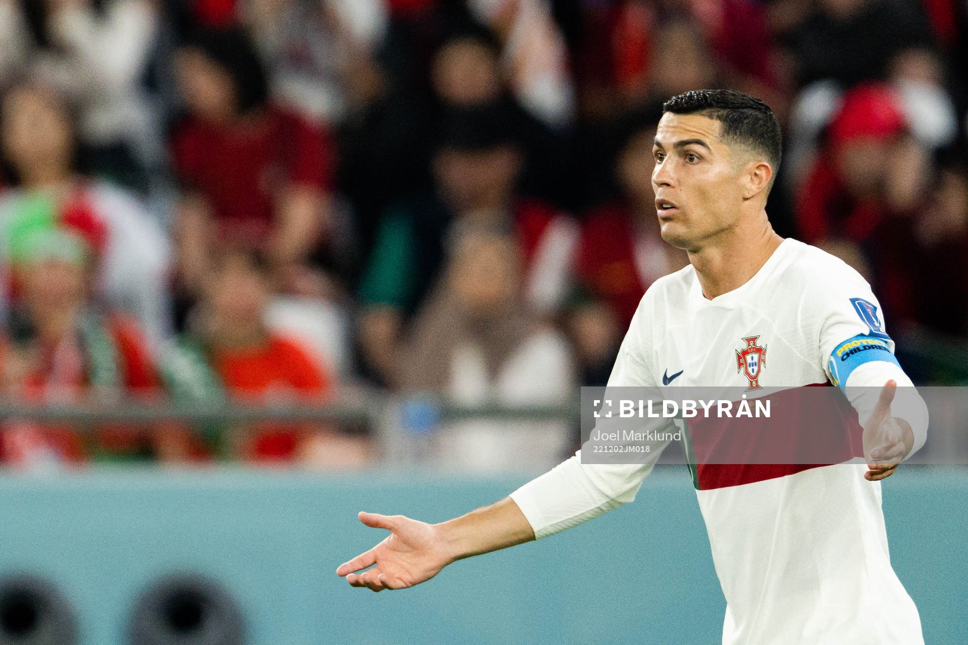 Cristiano Ronaldo of Portugal reacts