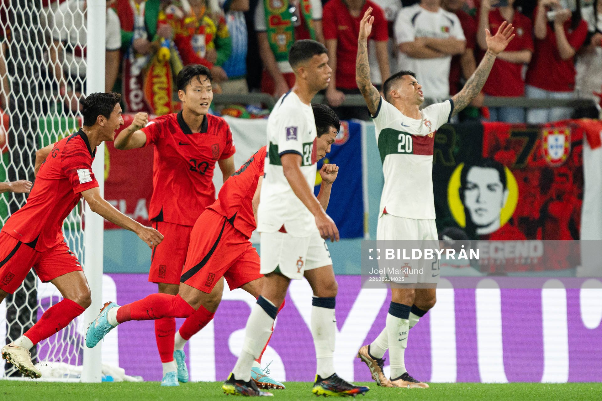 Younggwon Kim of South Korea celebrates the 1-1 goal