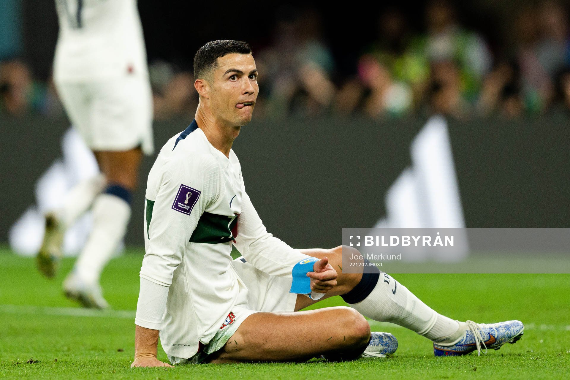 Cristiano Ronaldo of Portugal looks dejected