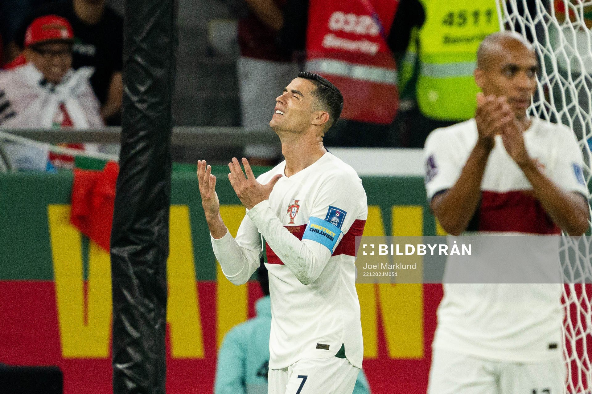 Cristiano Ronaldo of Portugal looks dejected