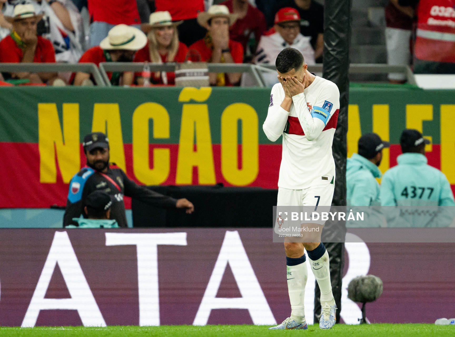 Cristiano Ronaldo of Portugal looks dejected