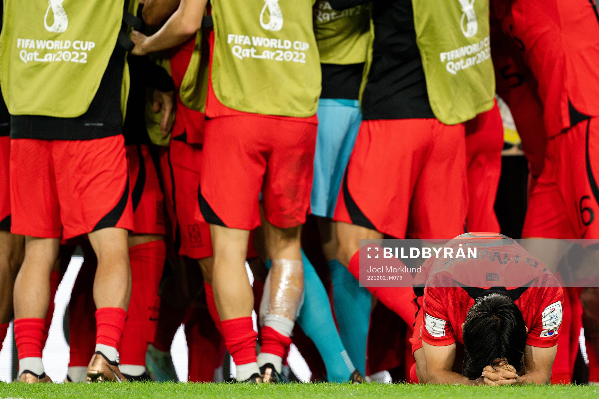 Inbeom Hwang of South Korea celebrates the 2-1 goal by