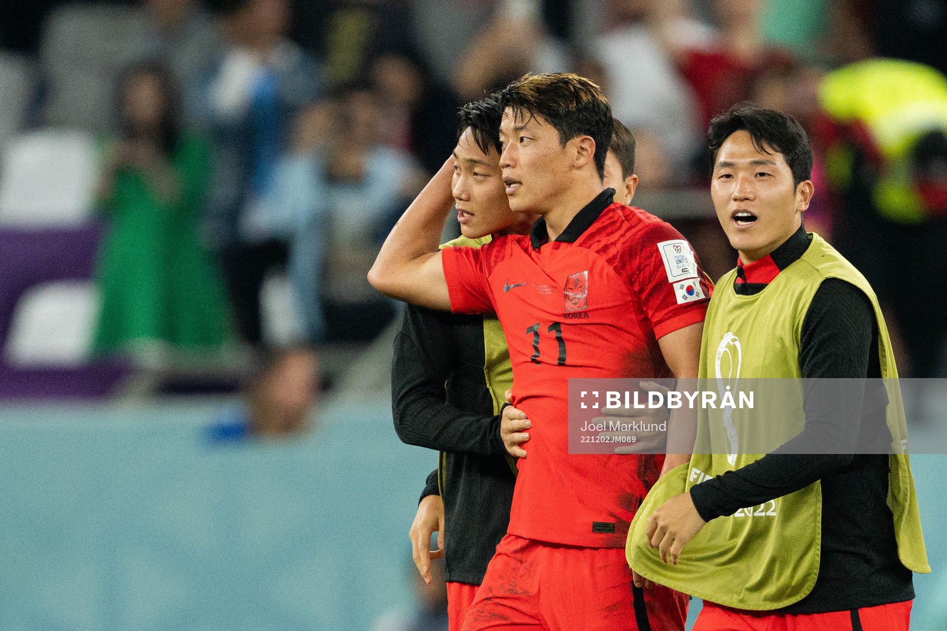 Heechan Hwang of South Korea celebrates