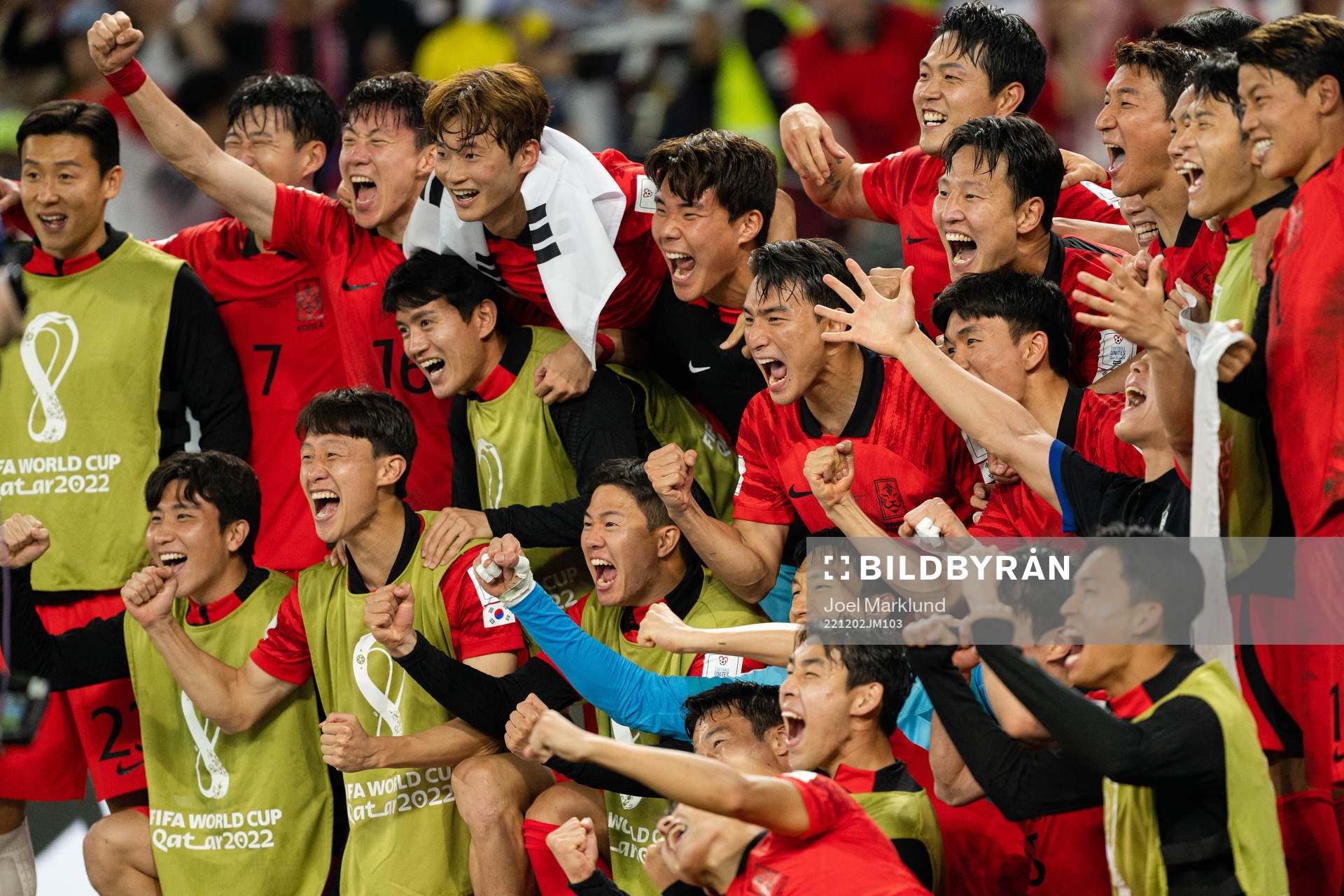 Players of South Korea celebrate