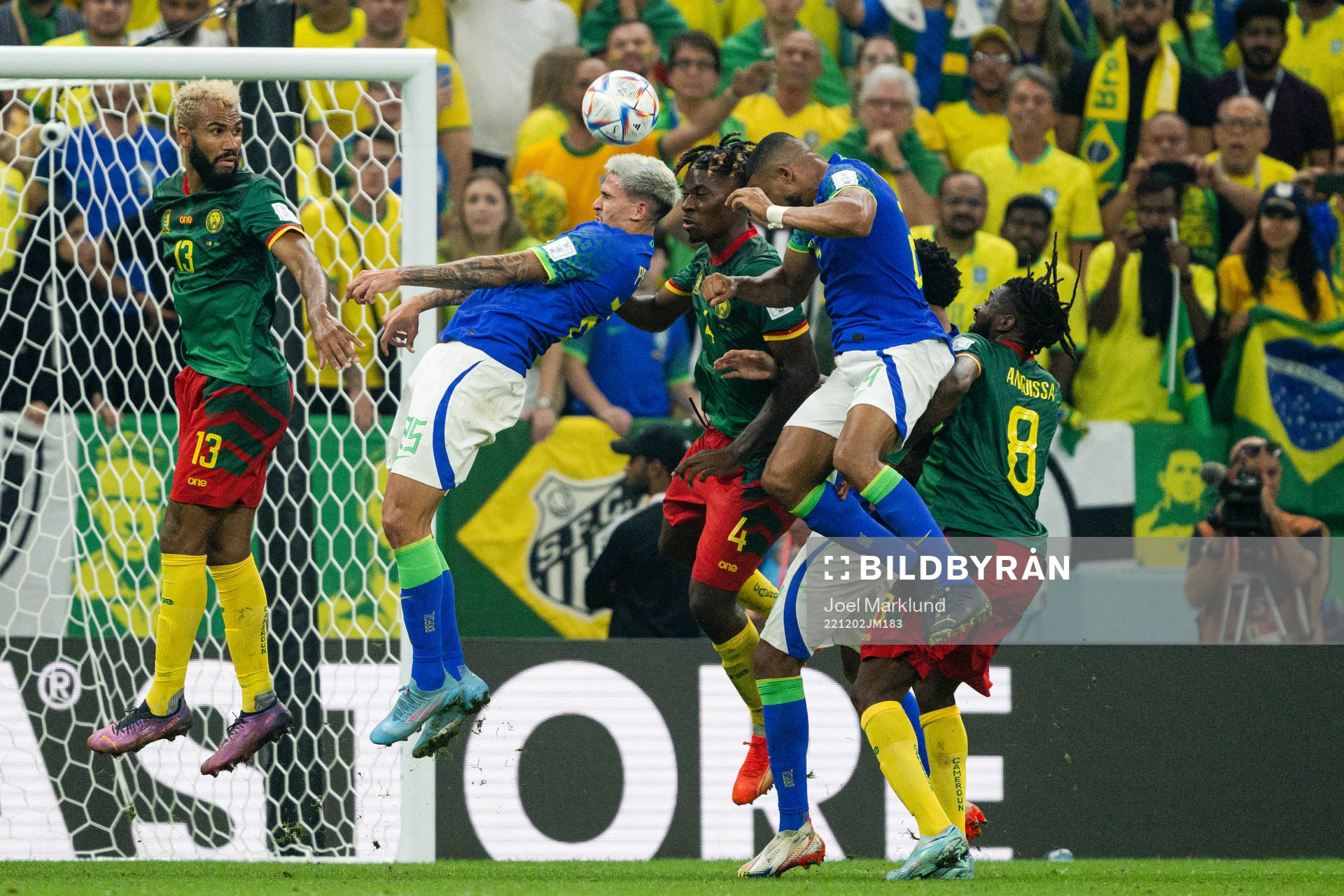 Pedro and Casemiro of Brazil against Eric Maxim