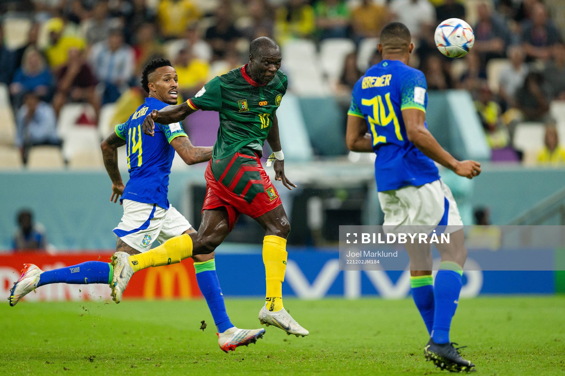 Vincent Aboubakar of Cameroon scores the 1-0 goal