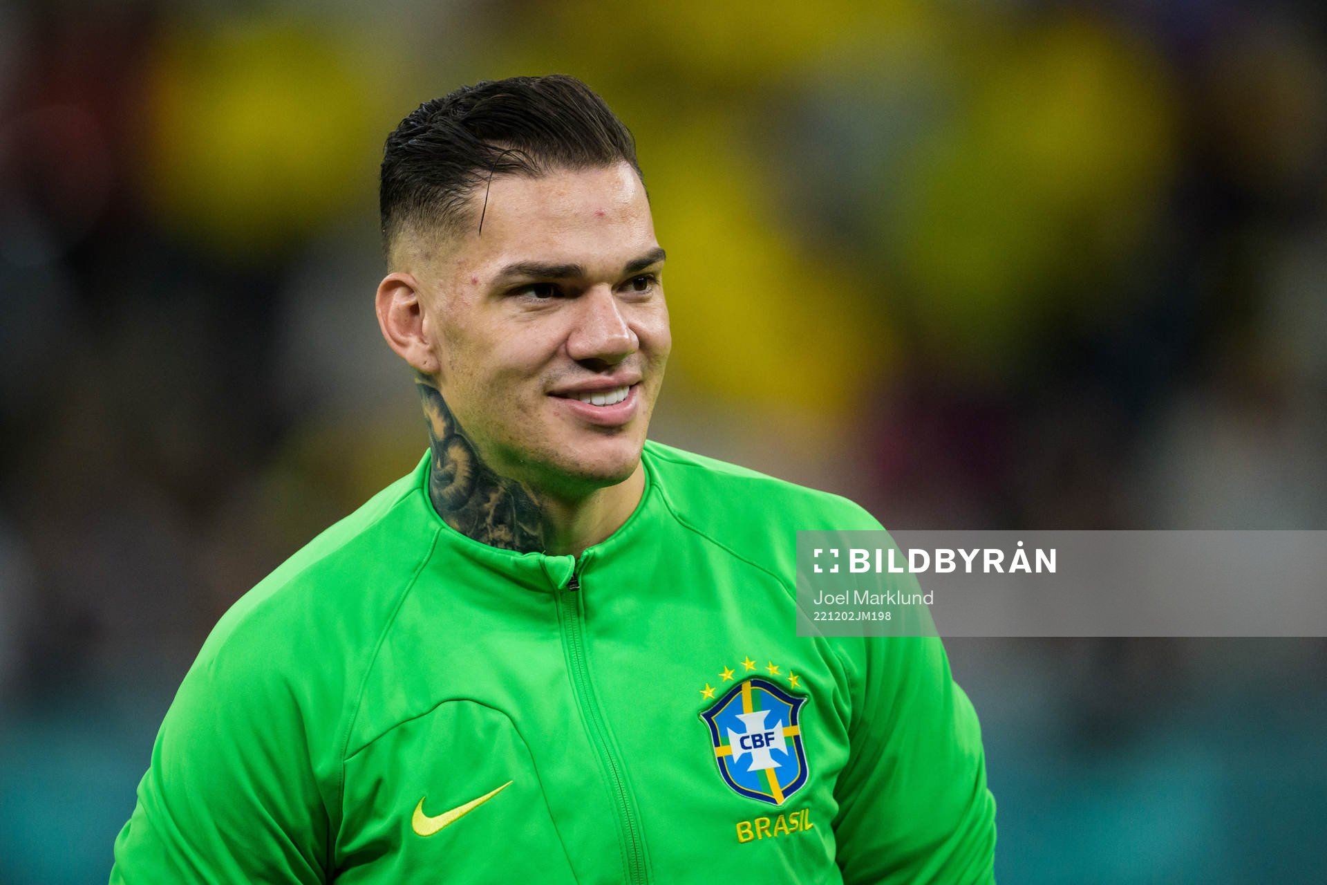 Goalkeeper Ederson of Brazil