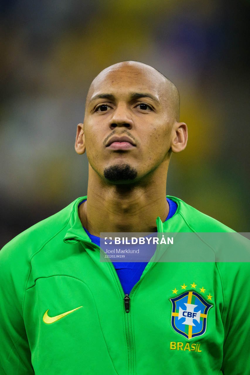 Fabinho of Brazil ahead of the FIFA World Cup 2022 football match between Cameroon and Brazil on December 2, 2022 in Doha.