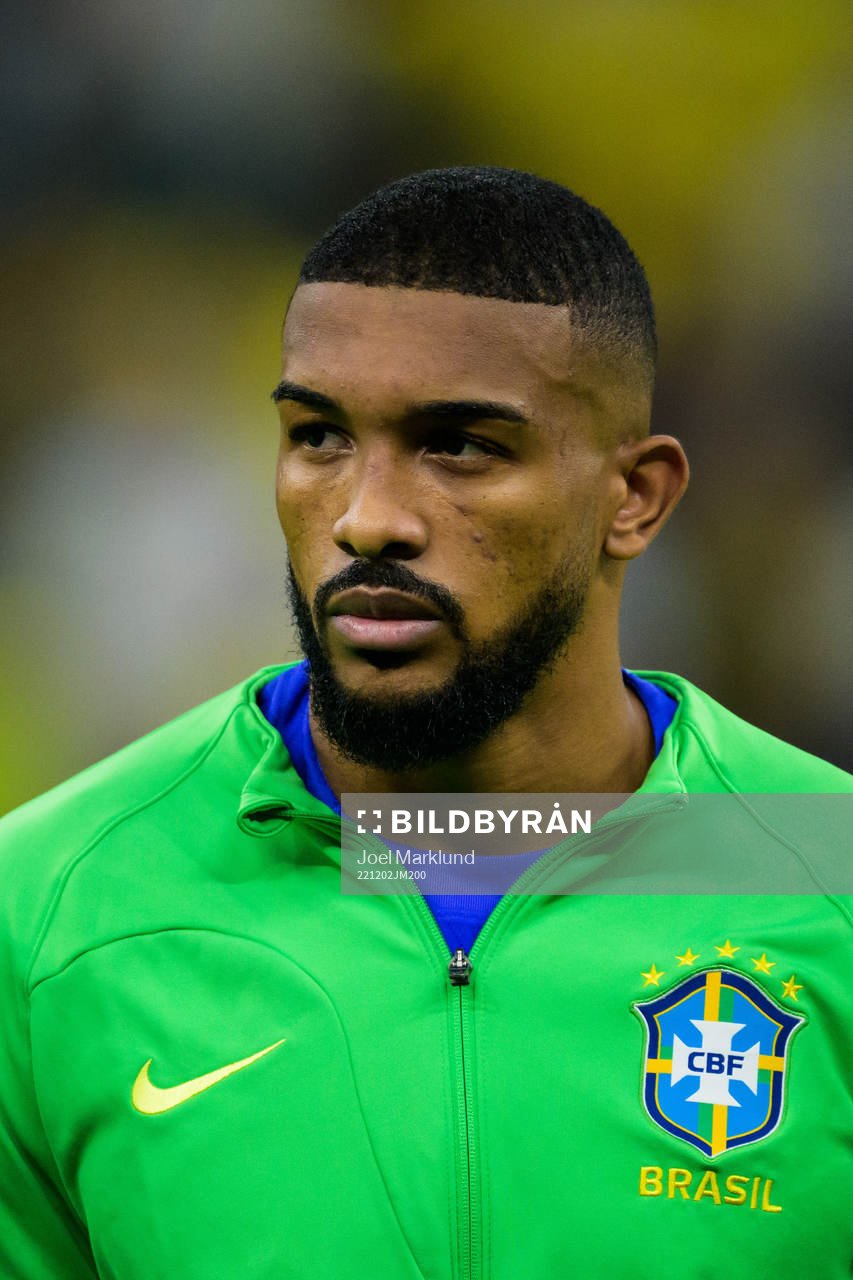 Bremer of Brazil ahead of the FIFA World Cup 2022 football match between Cameroon and Brazil on December 2, 2022 in Doha.