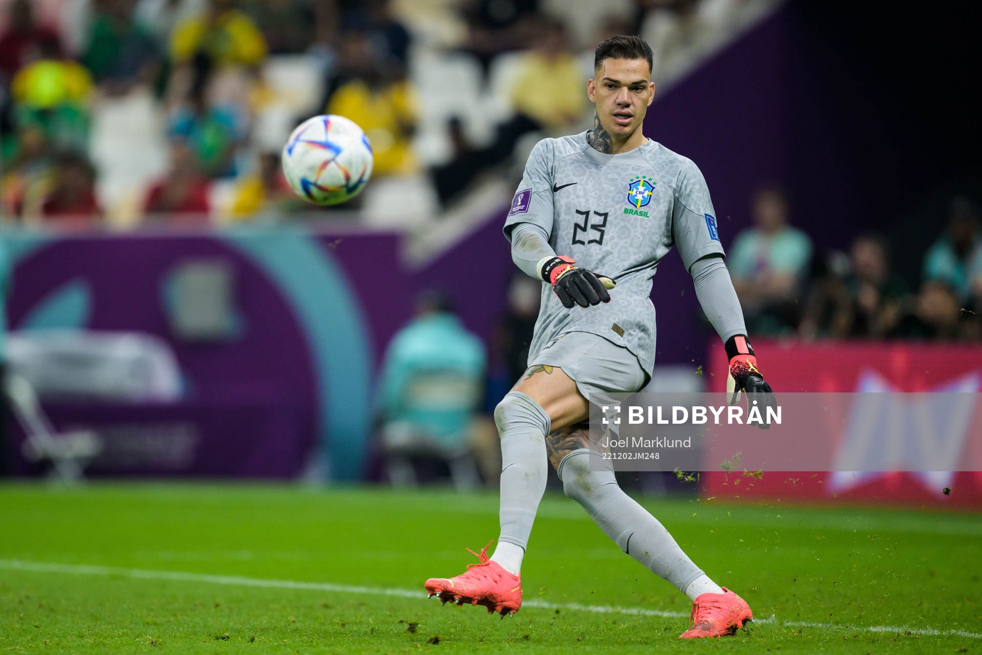 Goalkeeper Ederson of Brazil