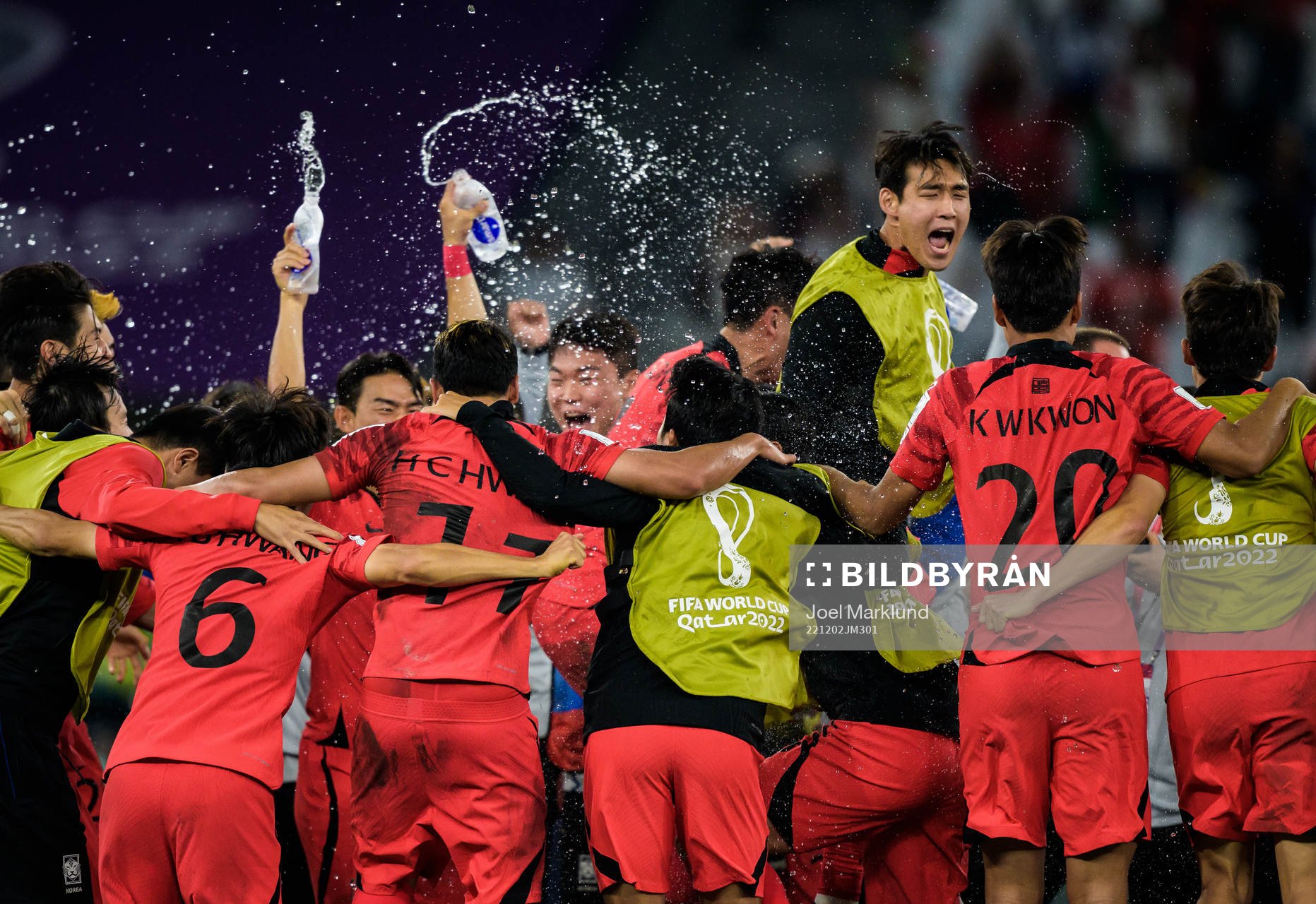 Players of South Korea celebrate
