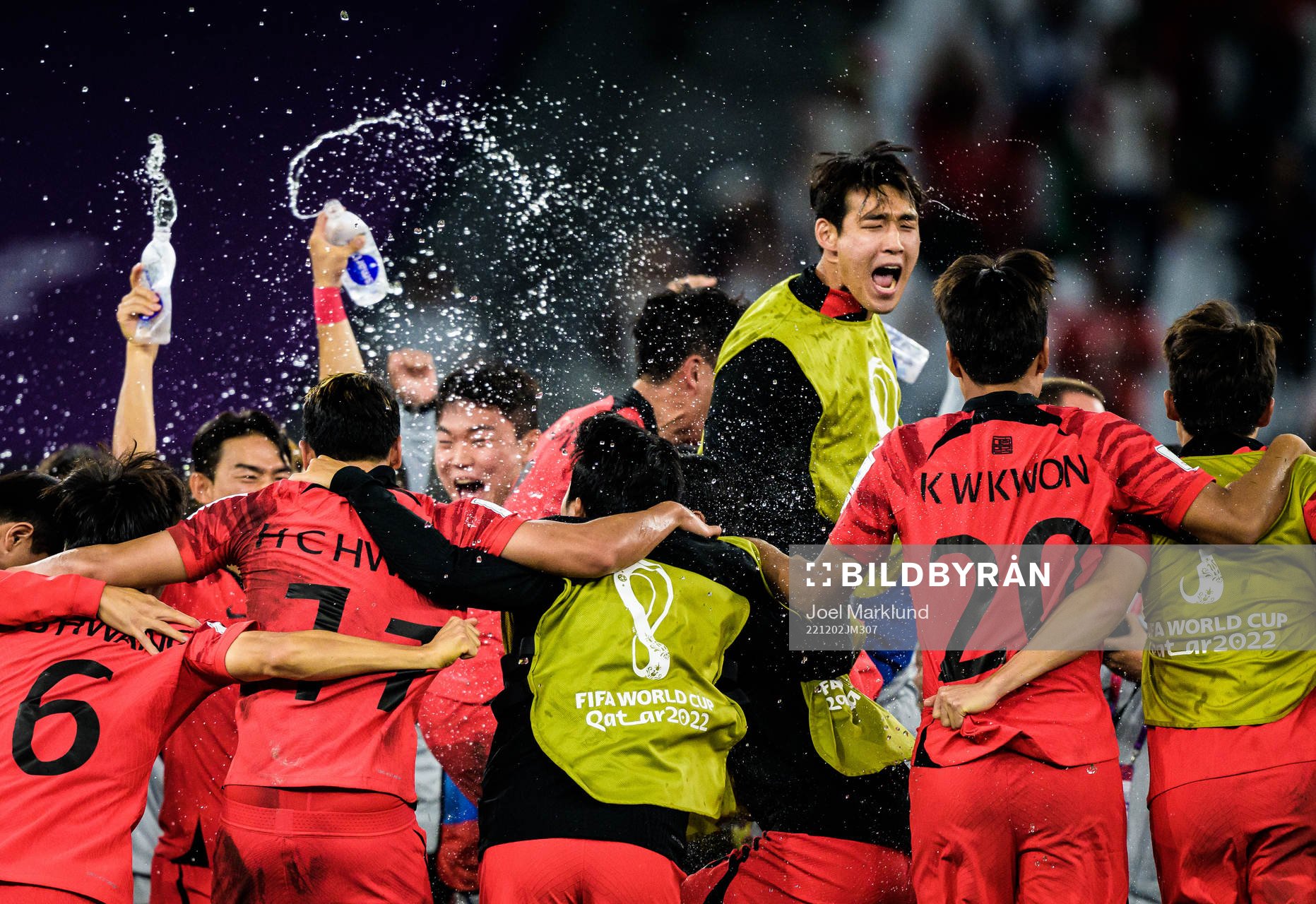 Players of South Korea celebrate