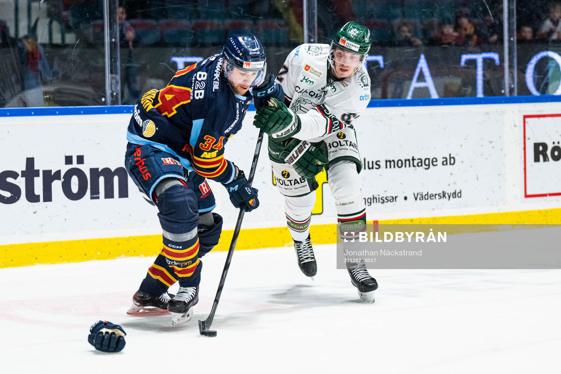 Djurgårdens Daniel Brodin och Tingsryds Simon Åkerström