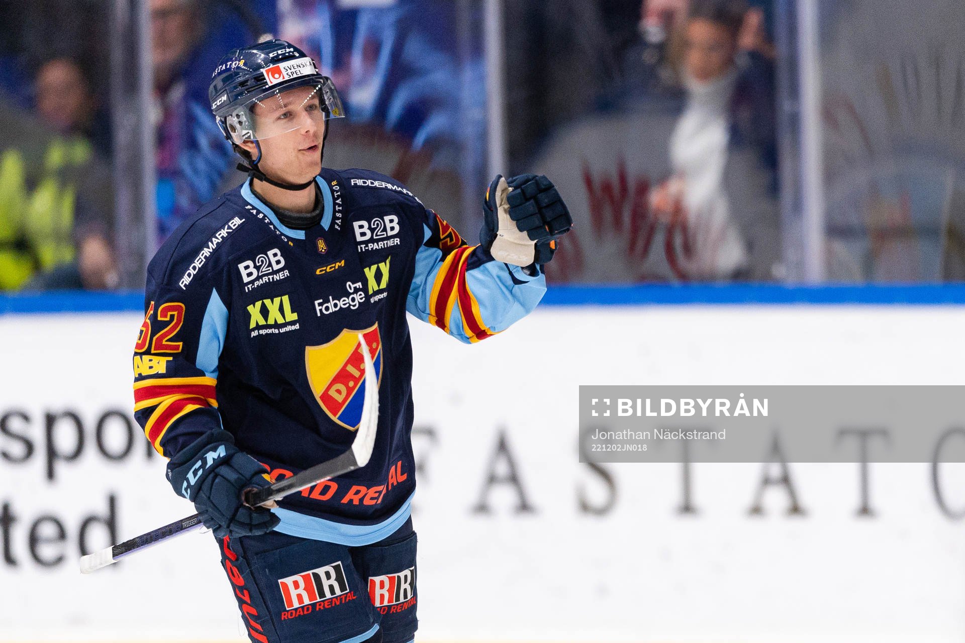 Djurgårdens Mika Ounasvuori jublar