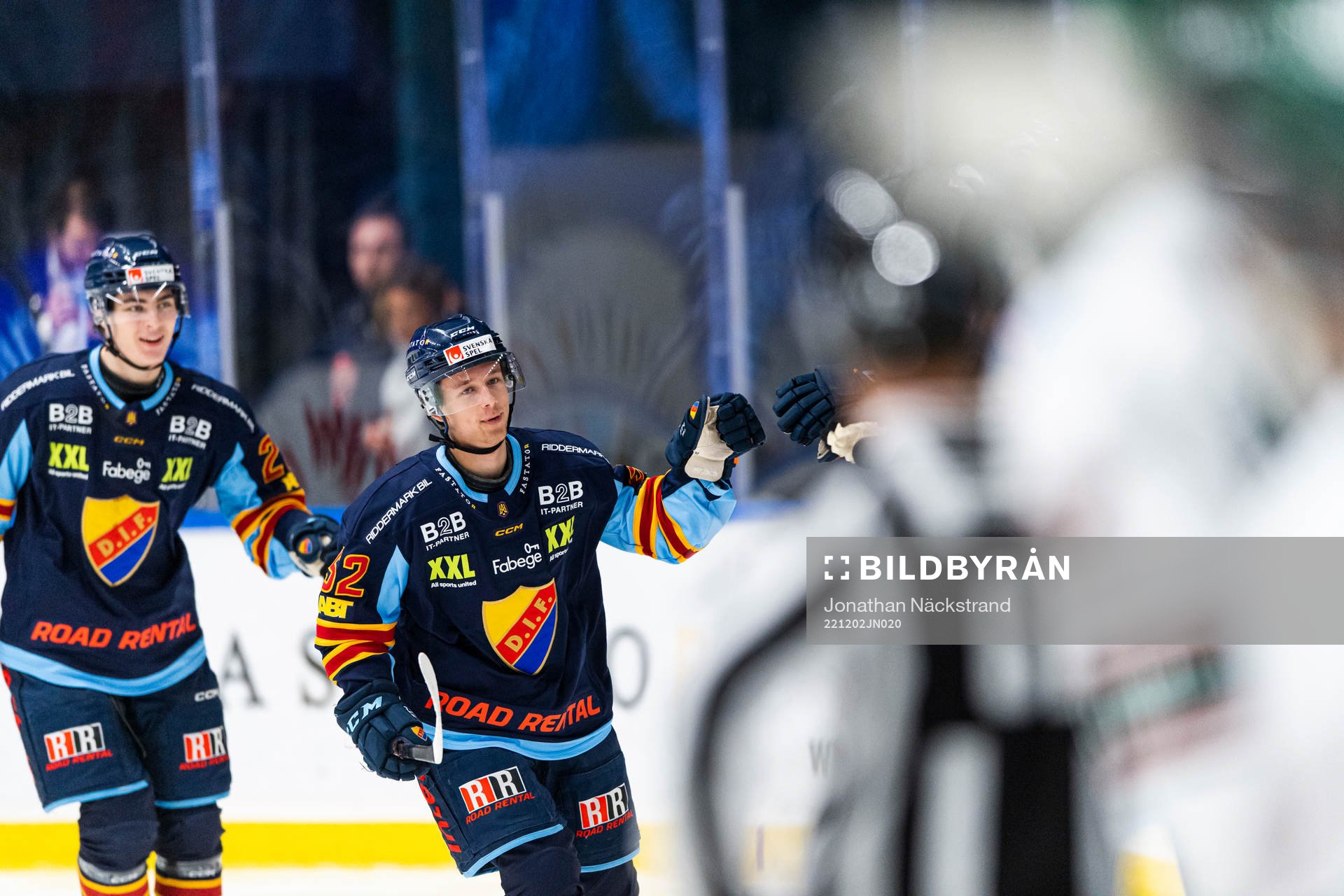 Djurgårdens Mika Ounasvuori jublar