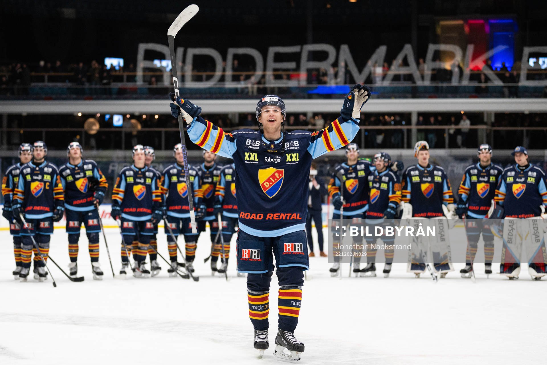 Djurgårdens Mika Ounasvuori jublar
