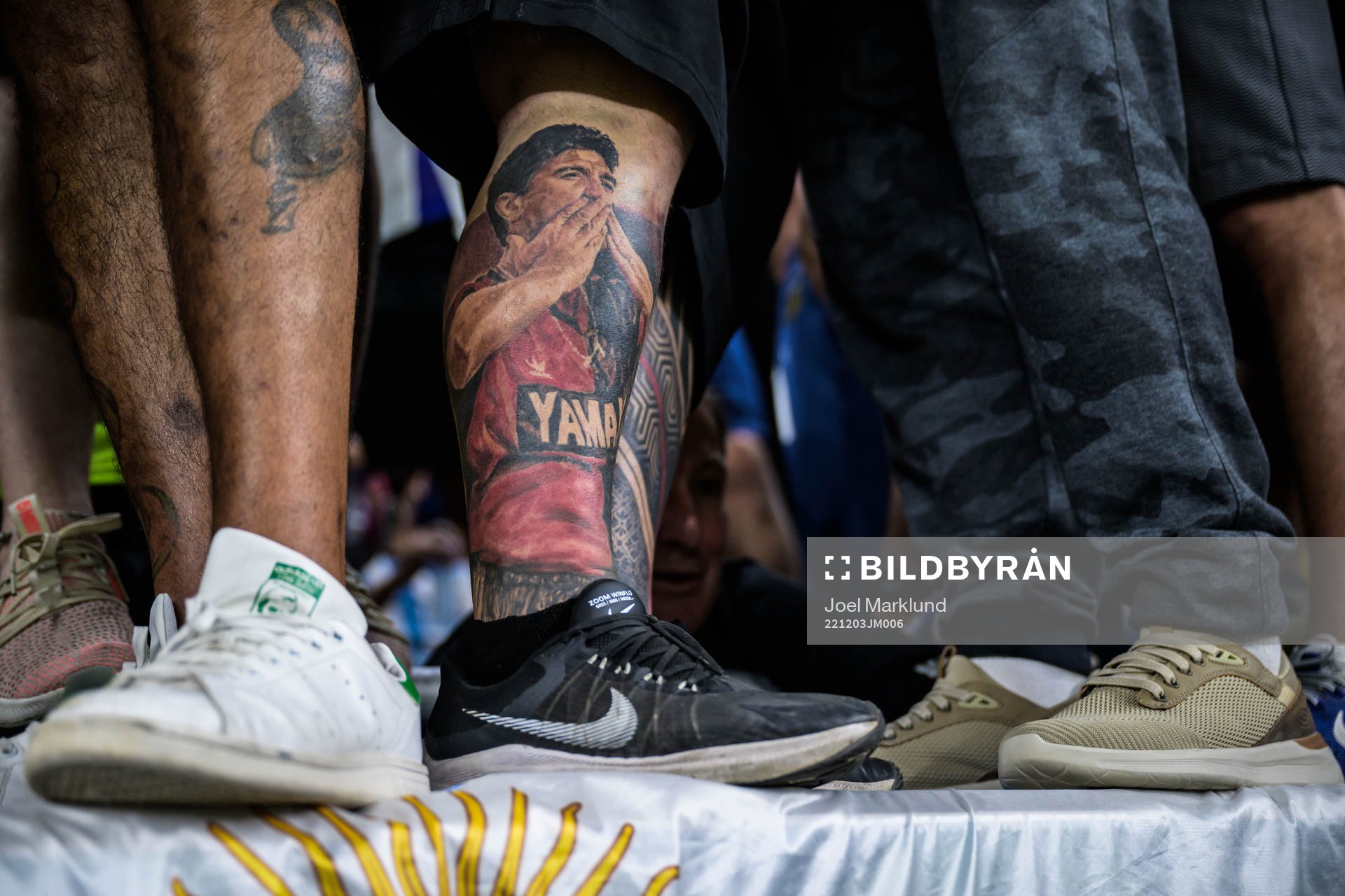 A tattoo of Diego Maradona
