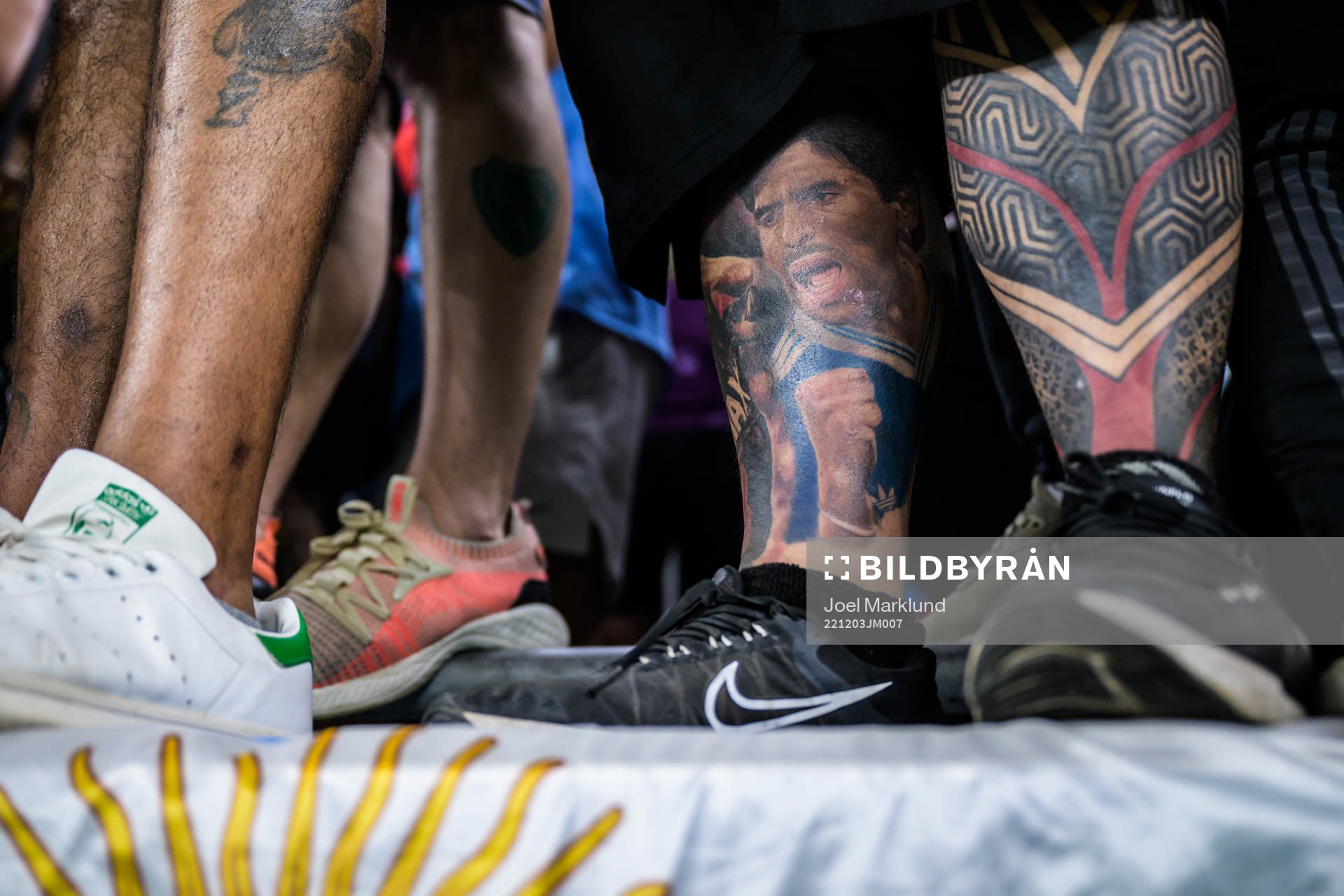 A tattoo of Diego Maradona