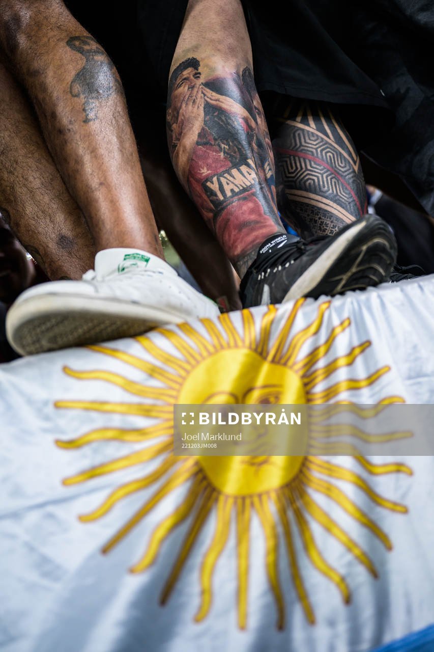 A tattoo of Diego Maradona