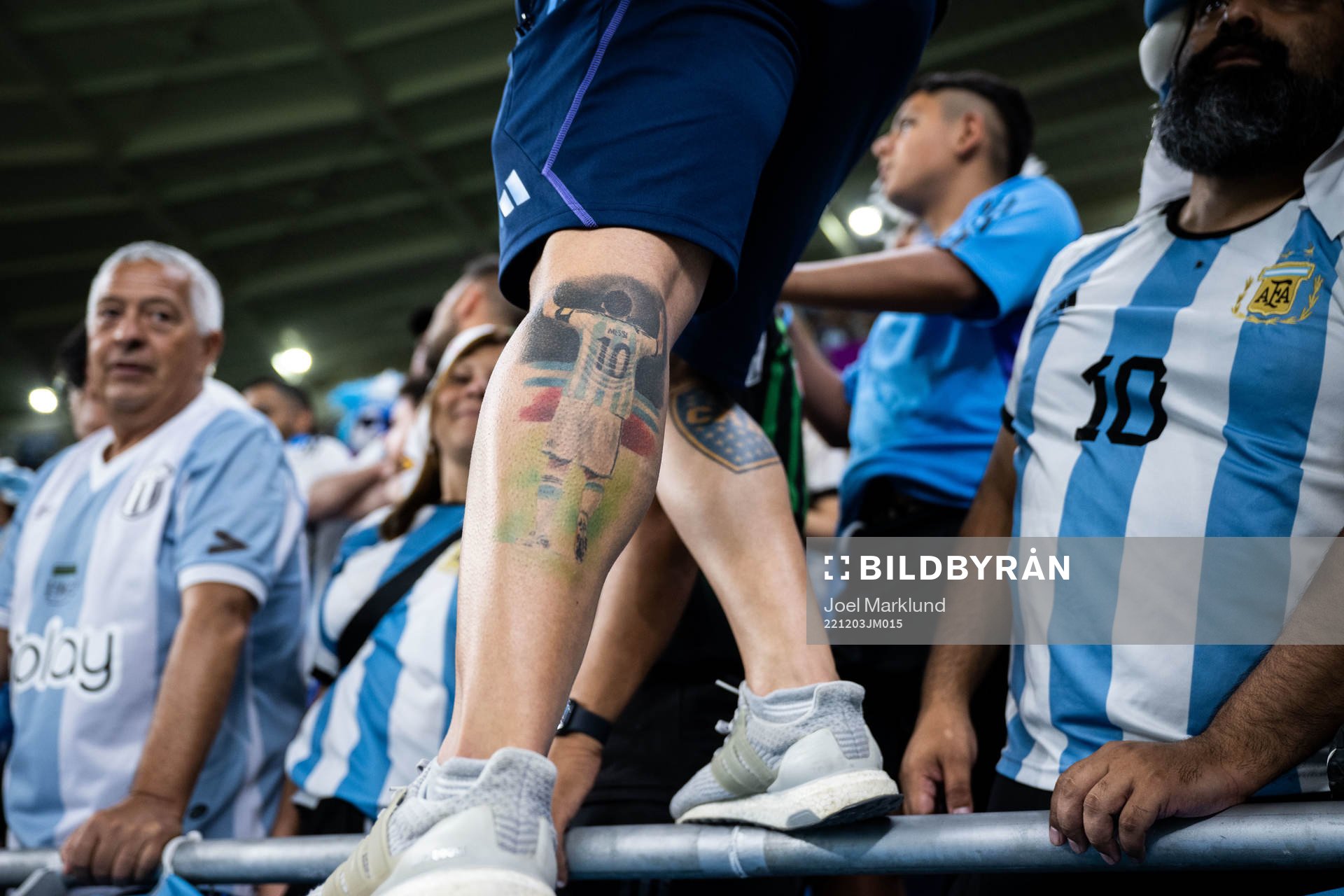 A tattoo of Lionel Messi