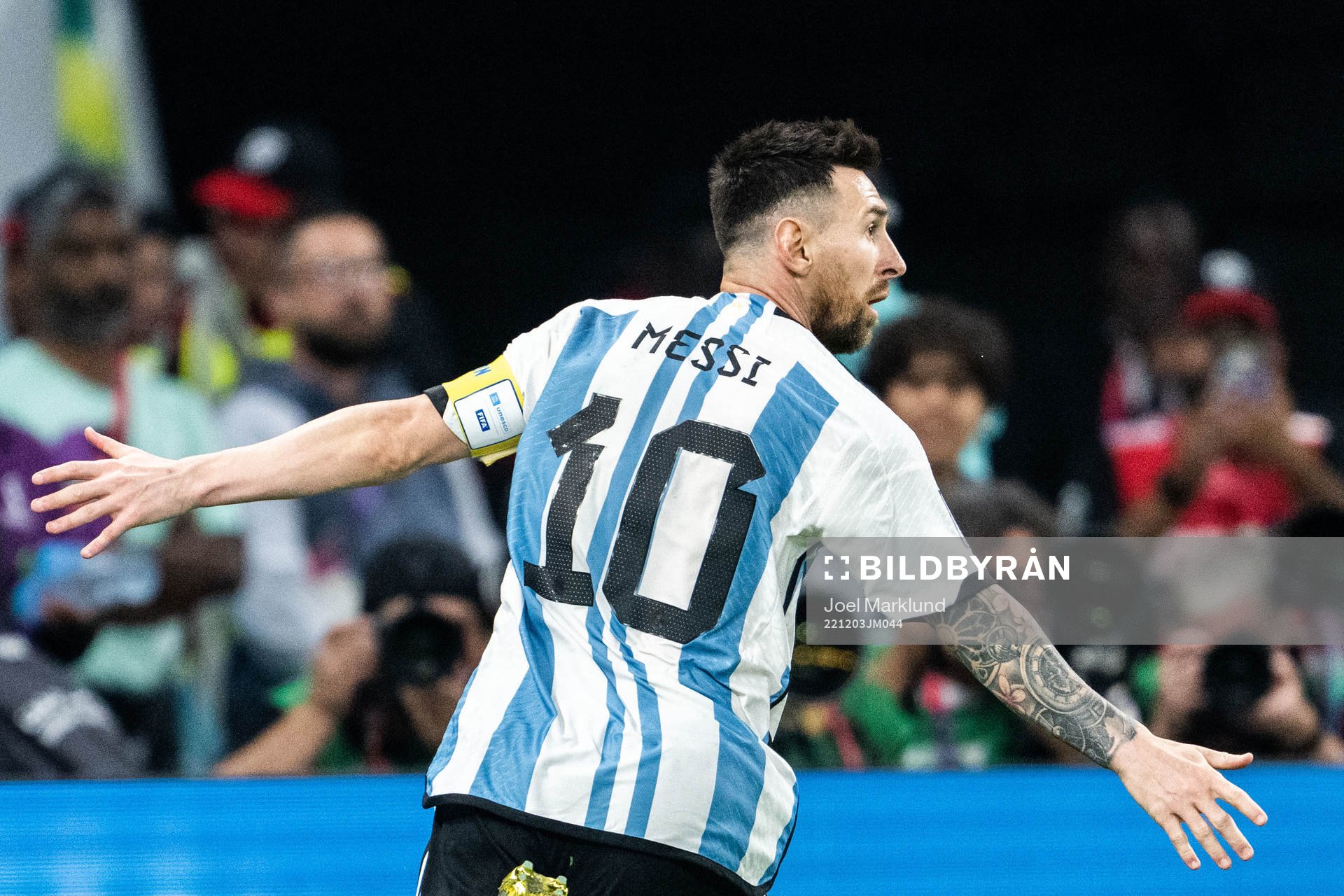 Lionel Messi of Argentina celebrates