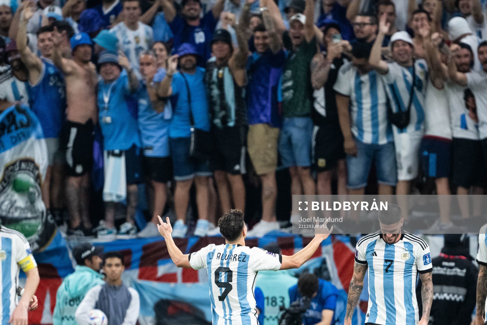 Julian Alvarez of Argentina celebrates