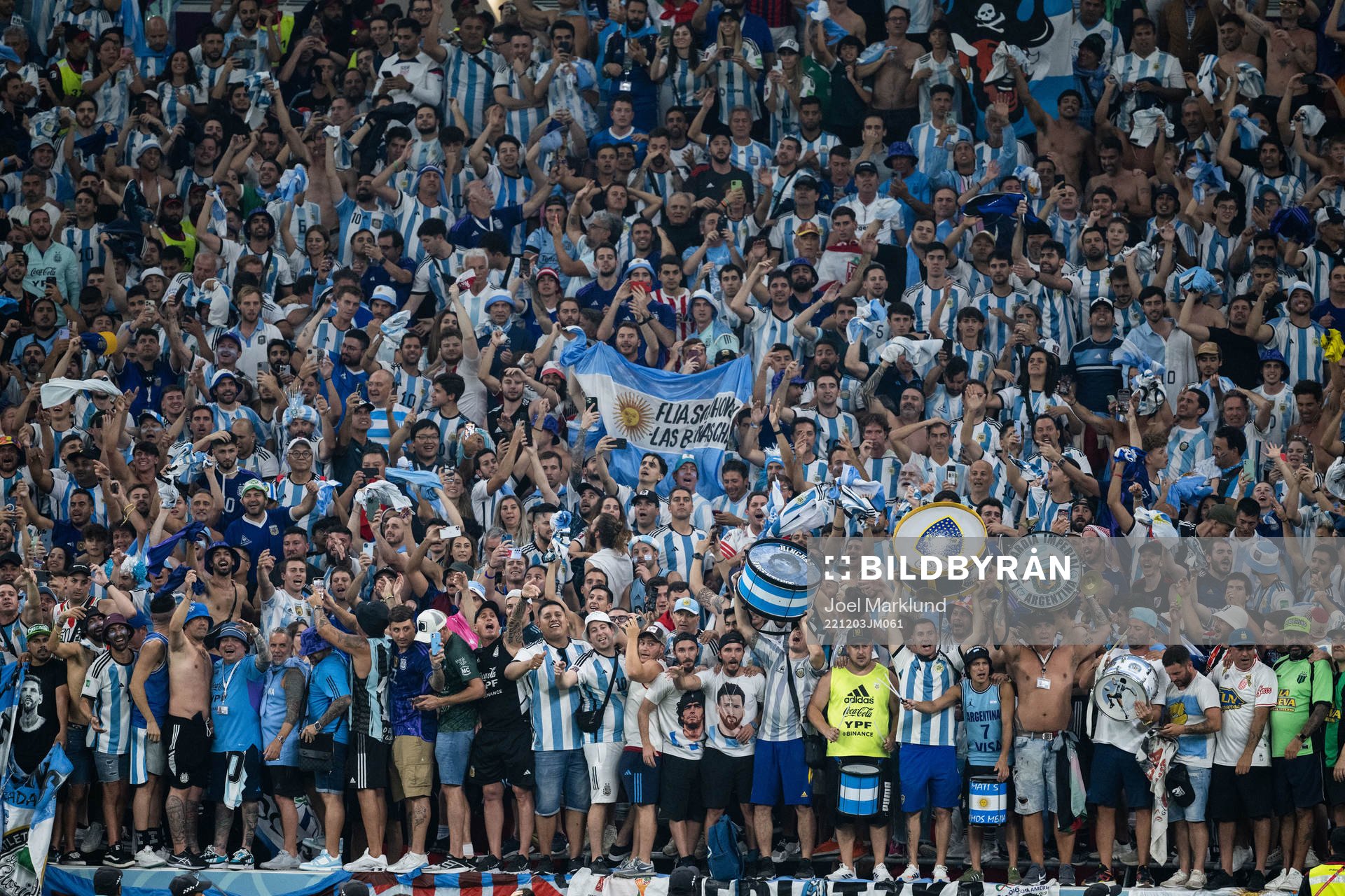 Fans of Argentina in the stands