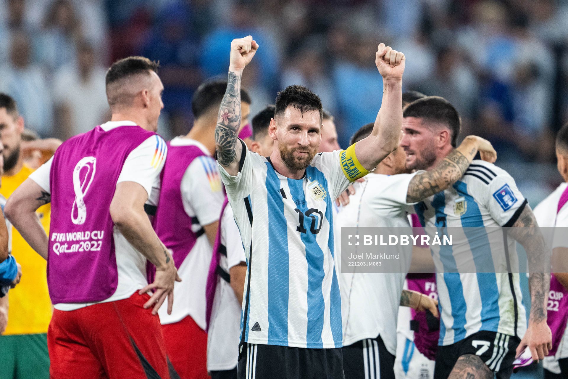 Lionel Messi of Argentina celebrates