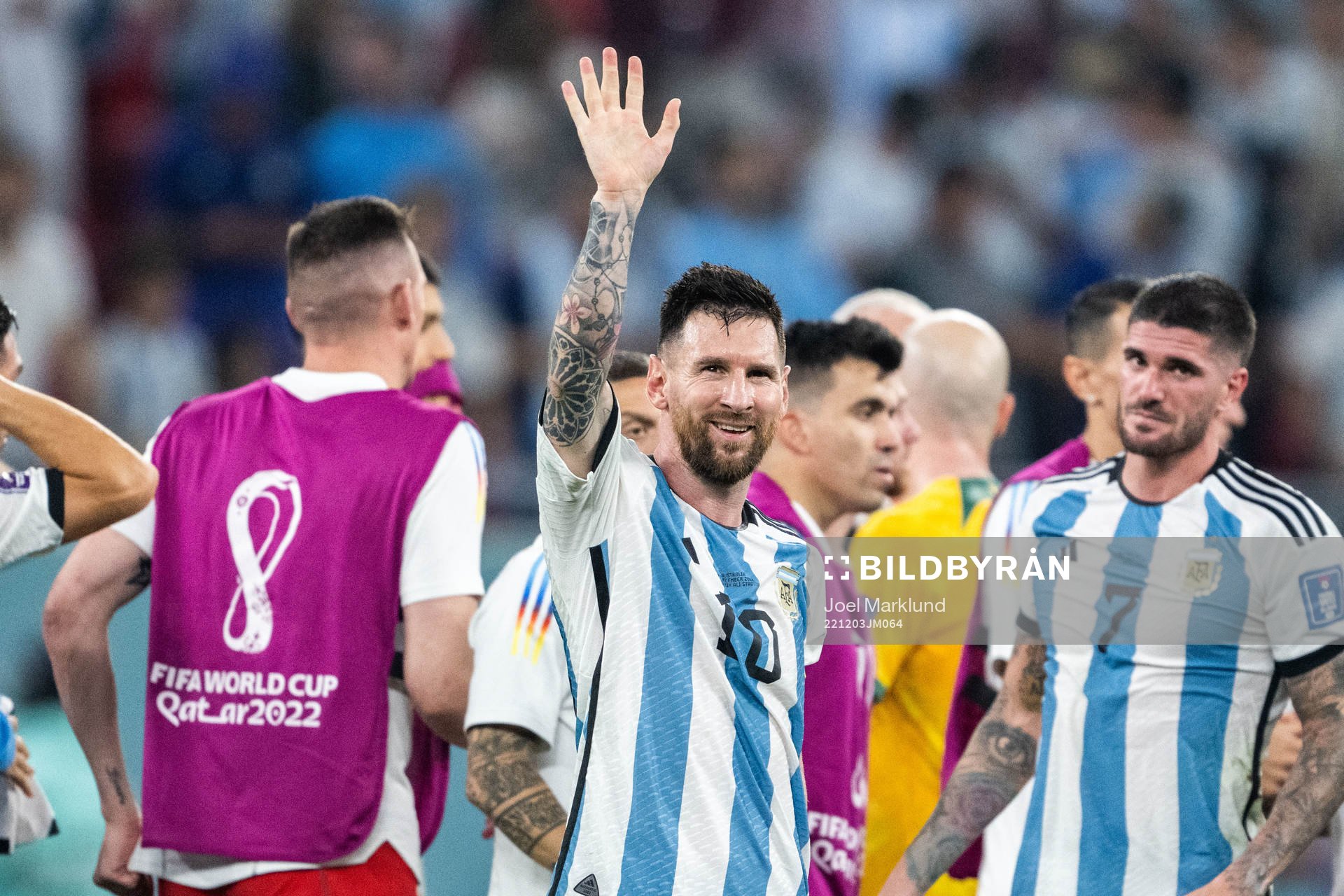 Lionel Messi of Argentina celebrates