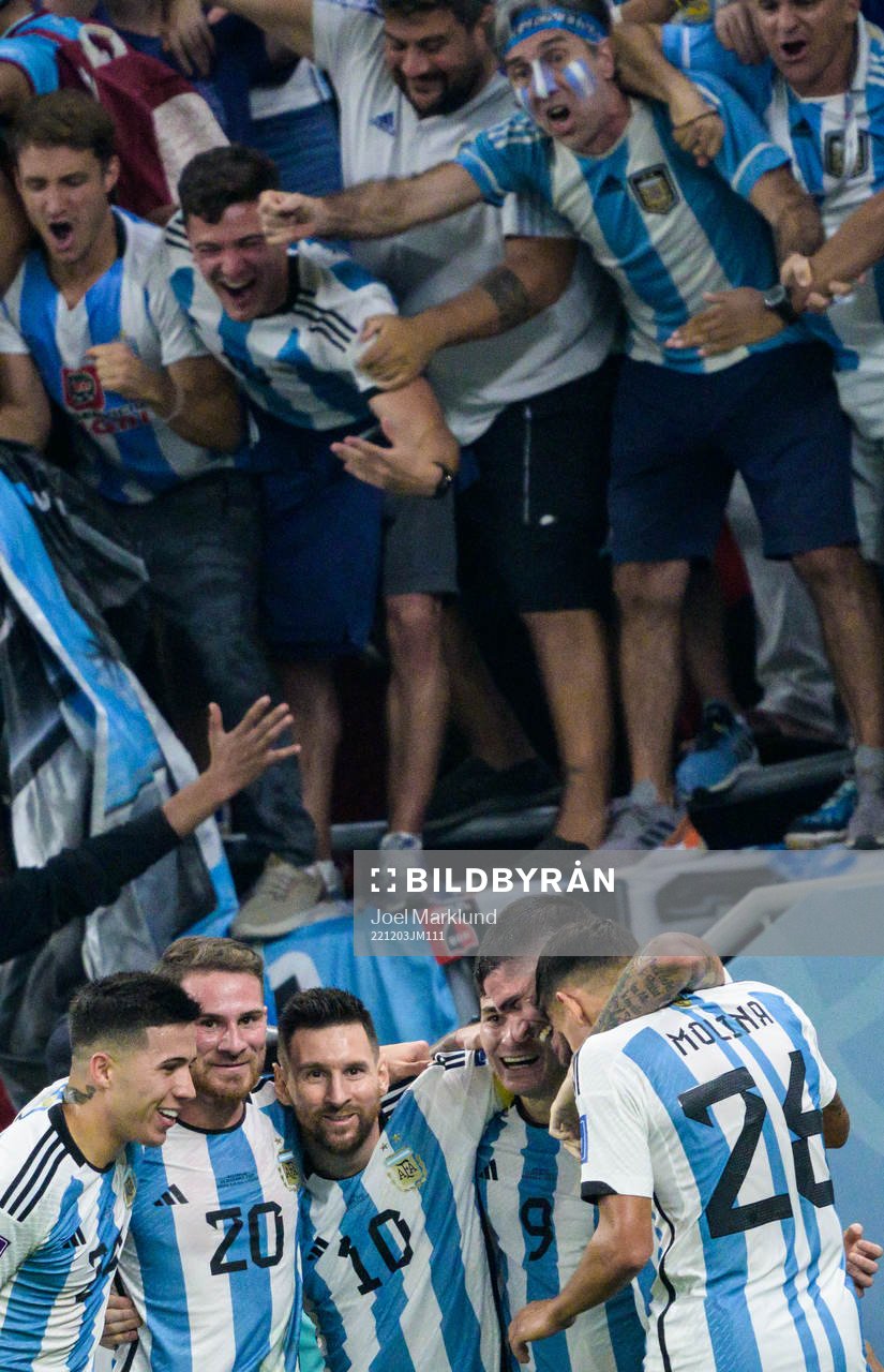 Enzo Fernandez, Alexis Mac Allister, Lionel Messi, Julian