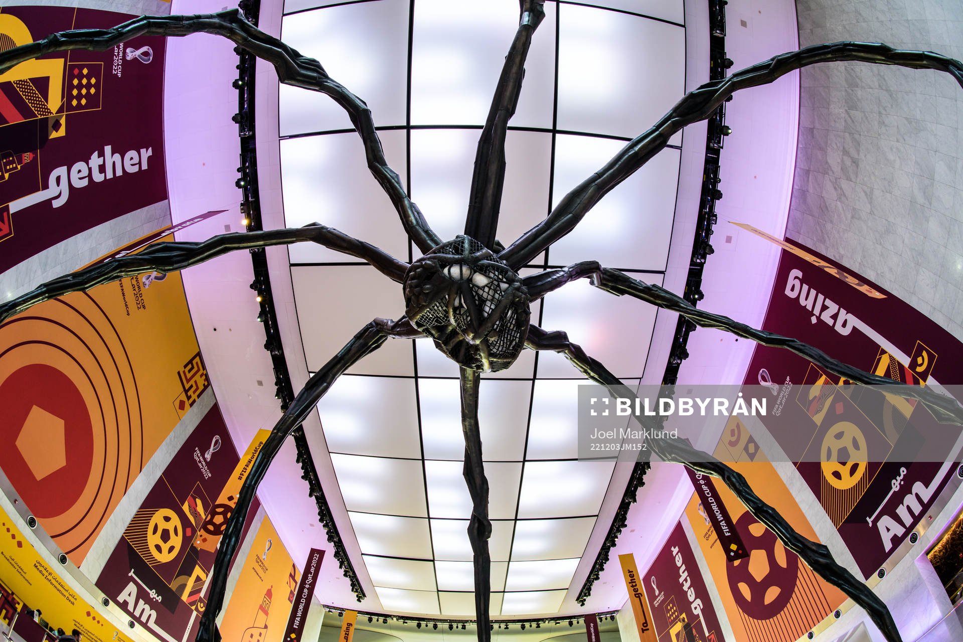 Konstverket Maman av Louise Bourgeois på Qatar National