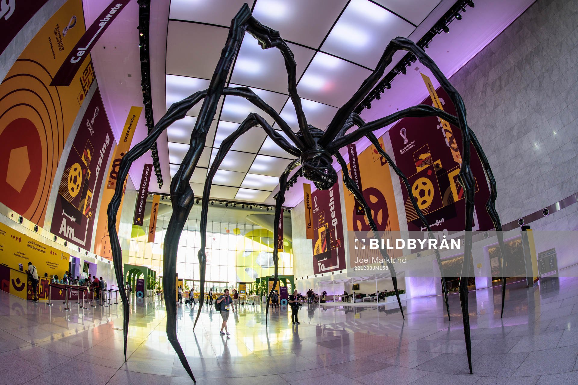 Konstverket Maman av Louise Bourgeois på Qatar National