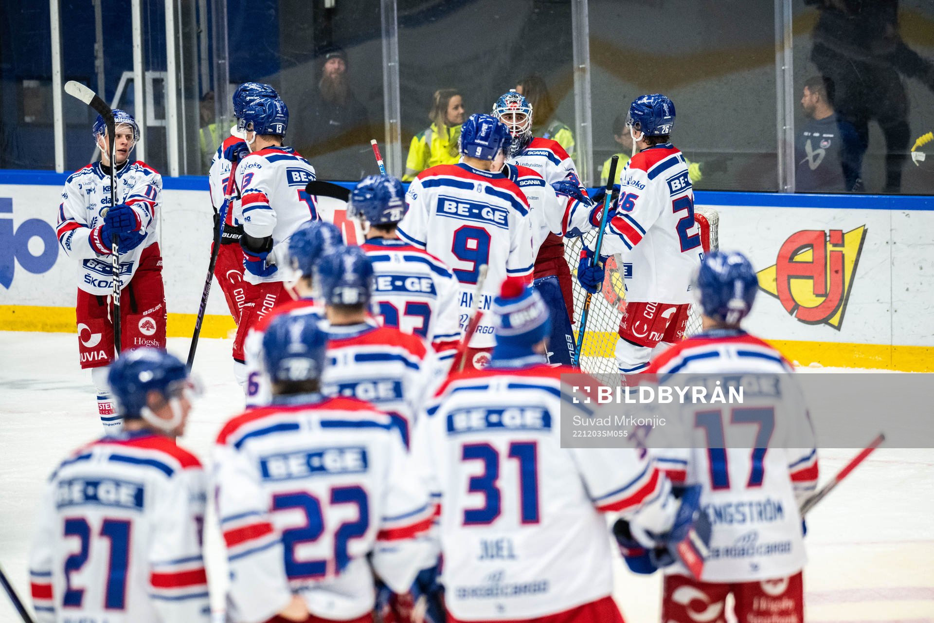Oskarshamns spelare jublar