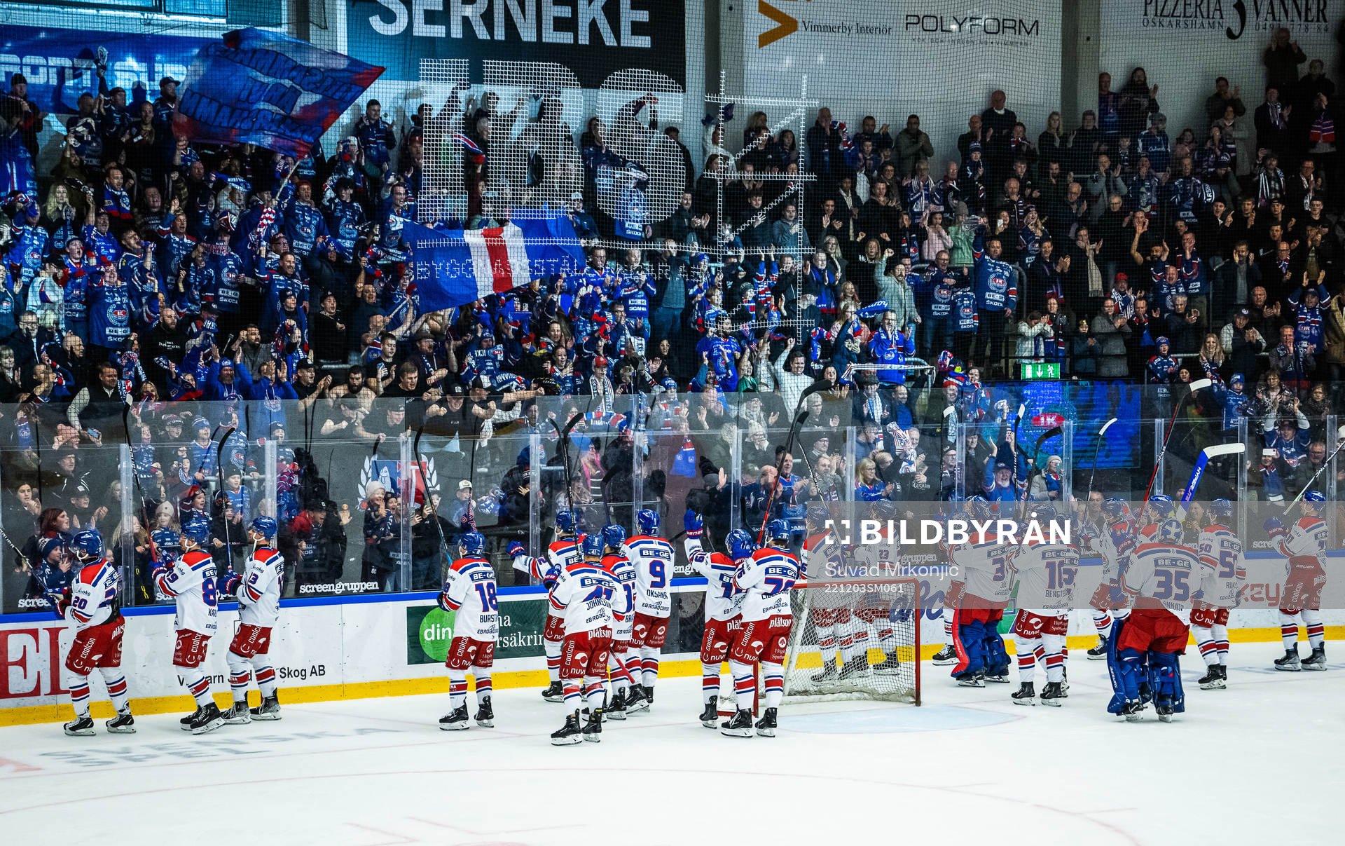 Oskarshamns spelare jublar