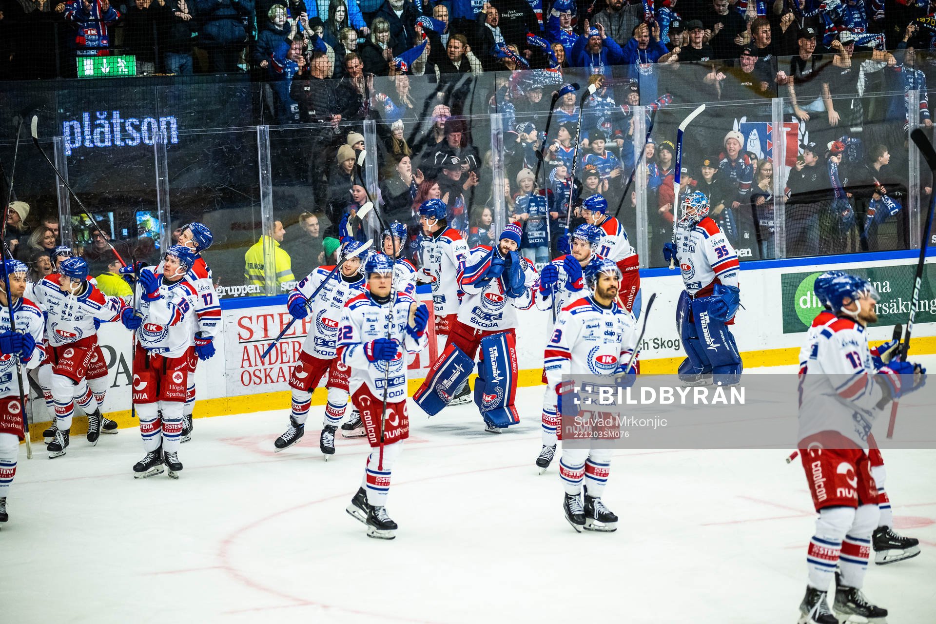 Oskarshamns spelare jublar