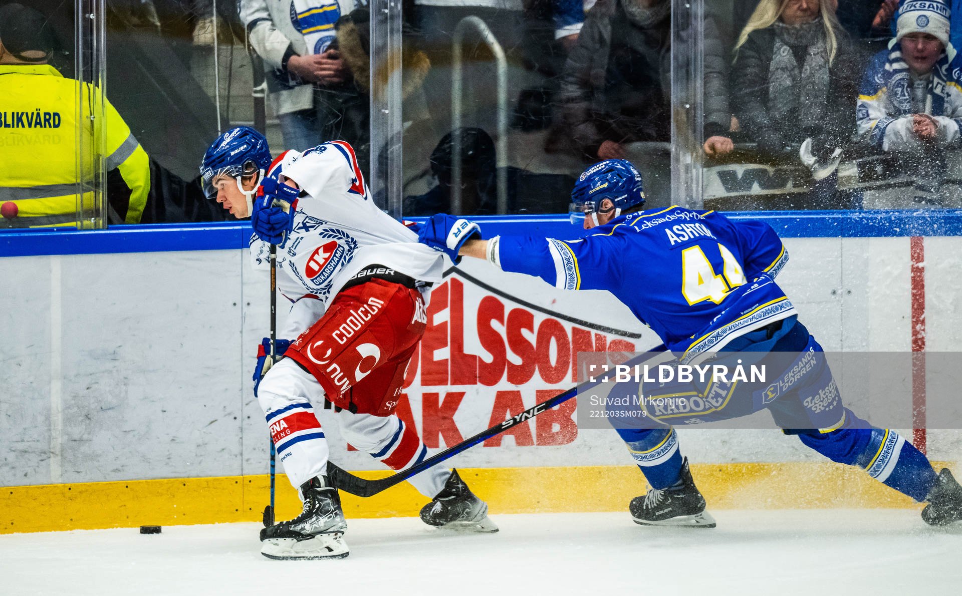 Oskarshamns Lukas Pilö och Leksands Carter Ashton