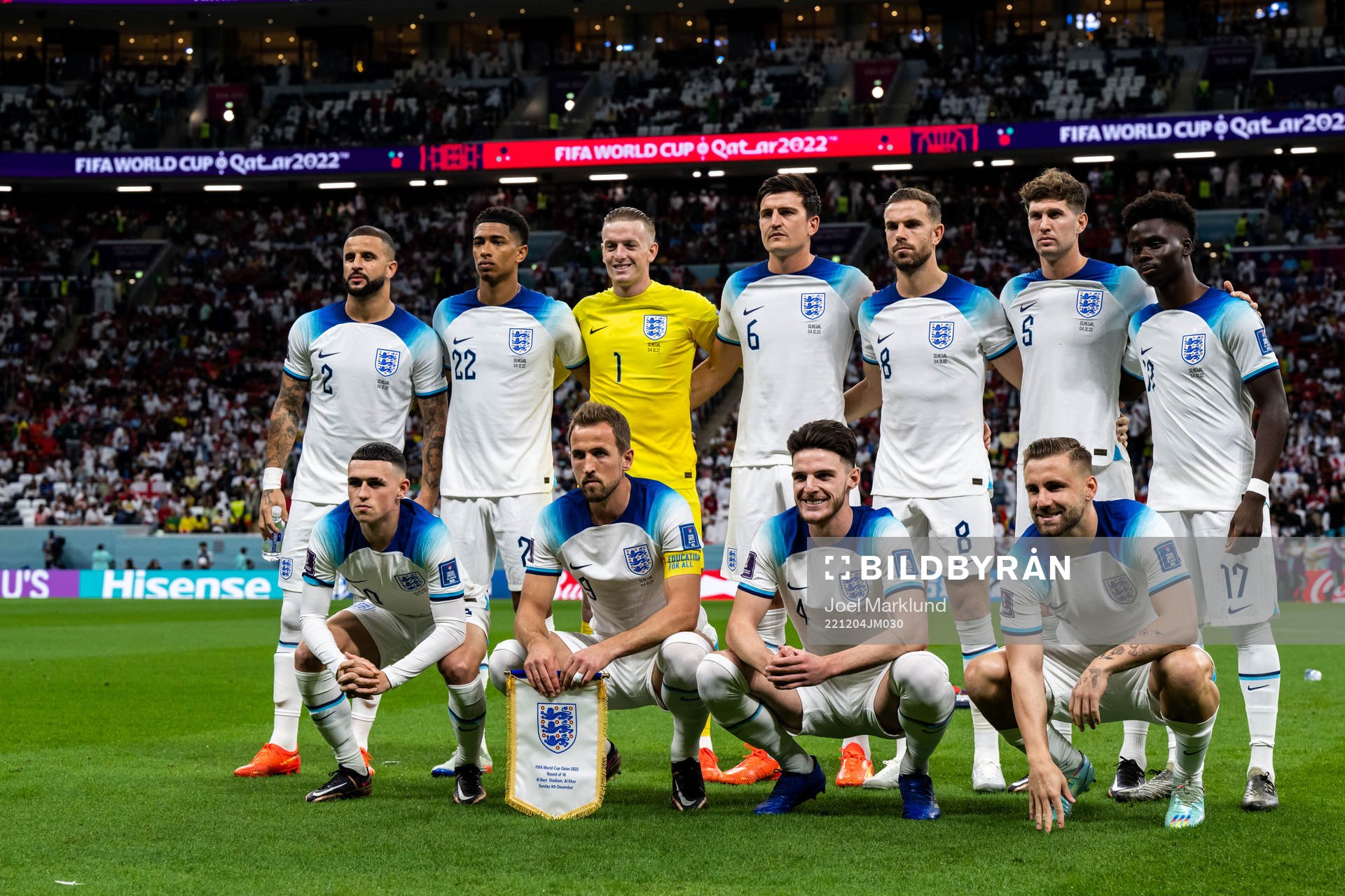 Starting eleven of England