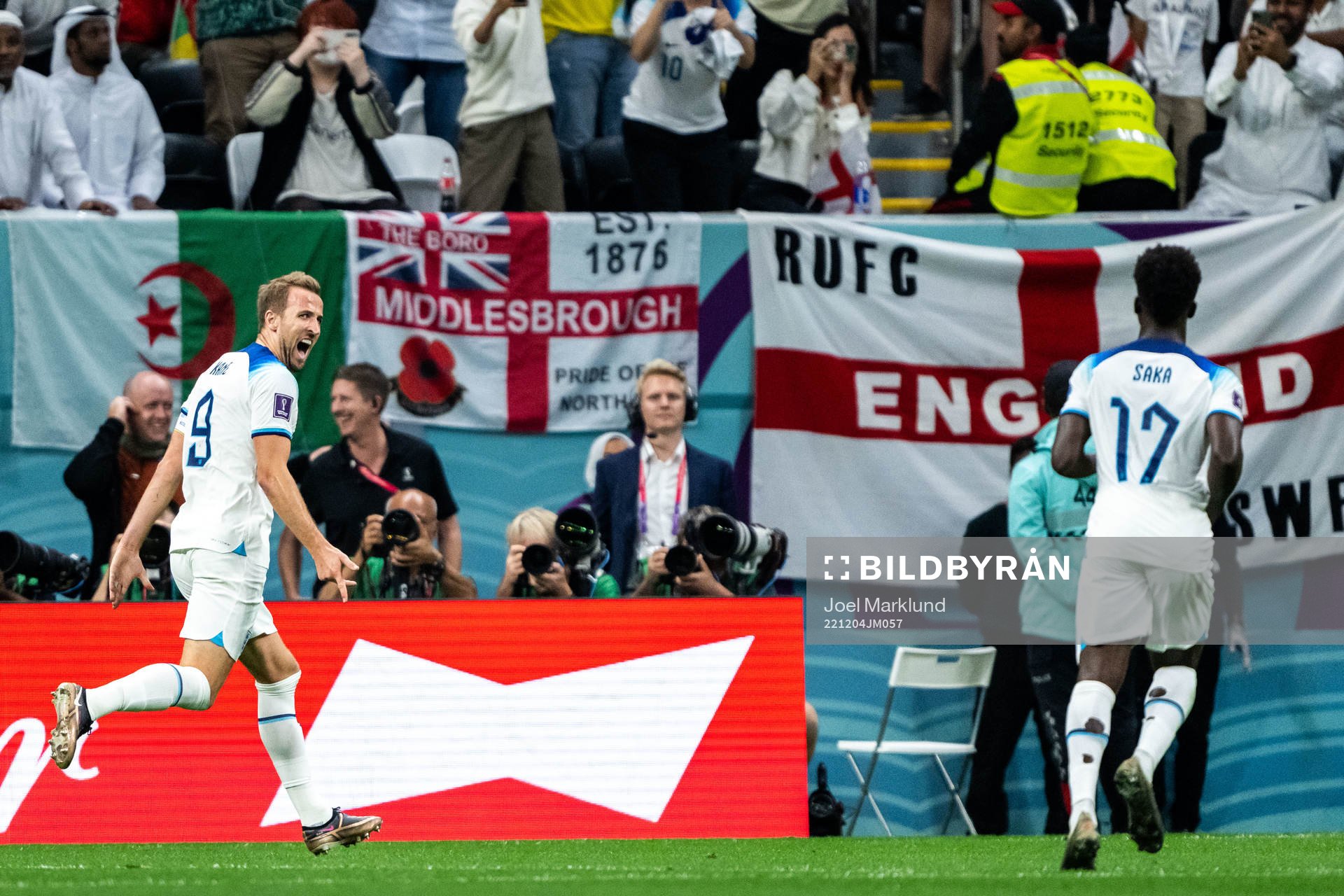 Harry Kane of England celebrates scoring 2-0