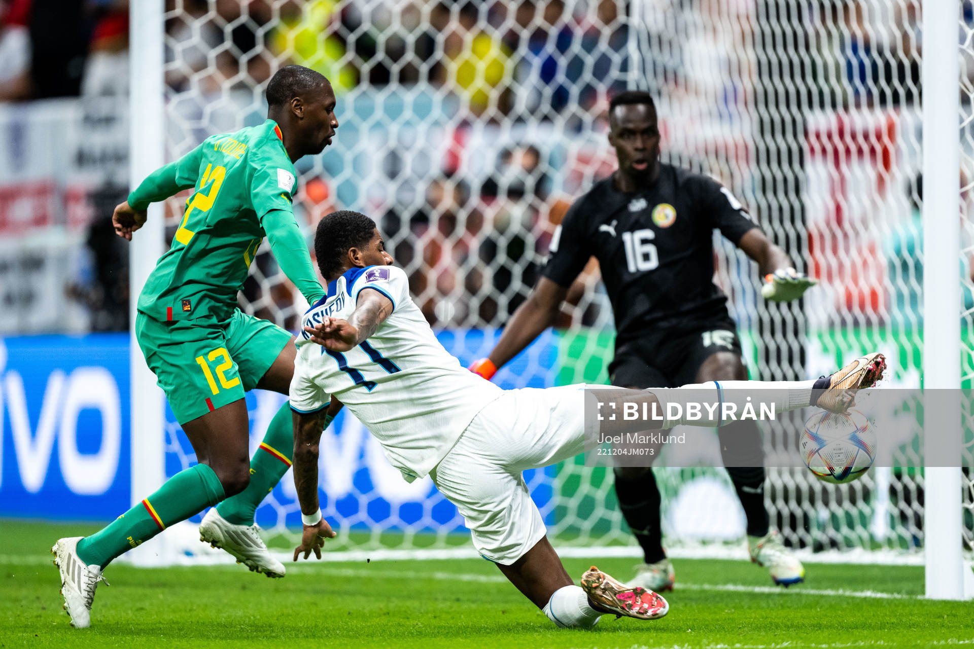 Fode Ballo-Toure and goalkeeper Edouard Mendy of Senegal