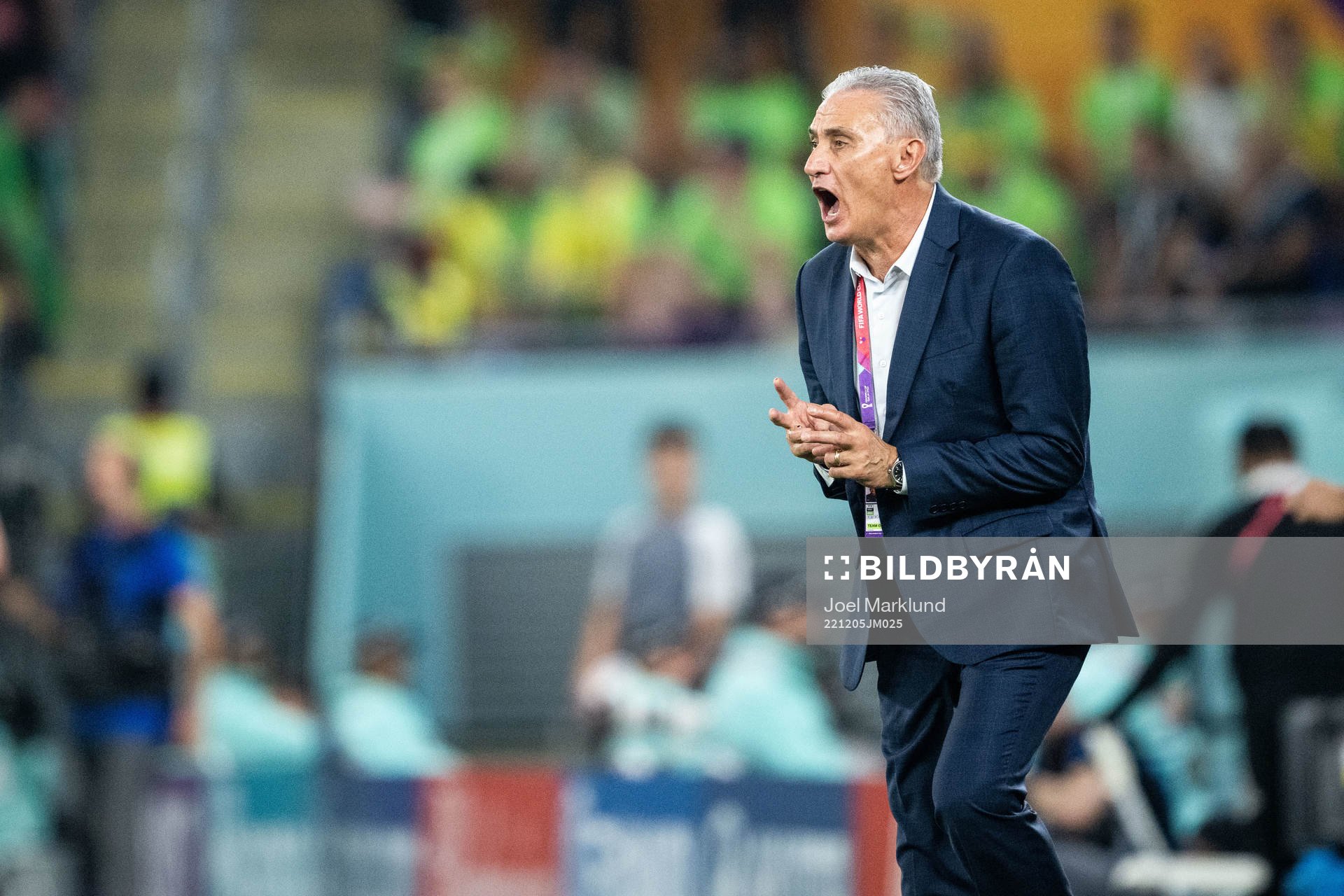 Head coach Tite of Brazil during the FIFA World Cup 2022 round of 16 football match between Brazil and South Korea on December 5, 2022 in Doha.