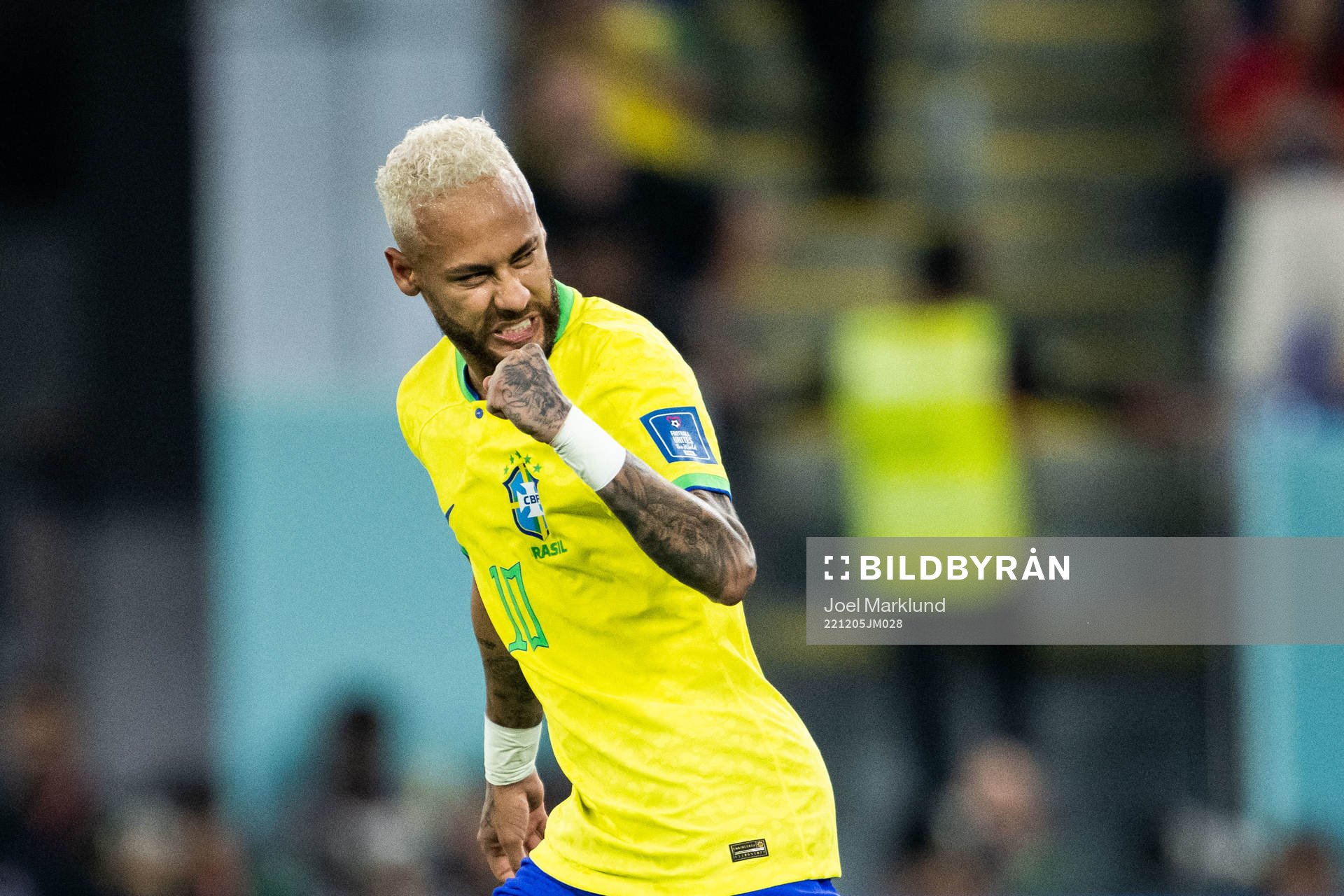 Neymar of Brazil celebrates