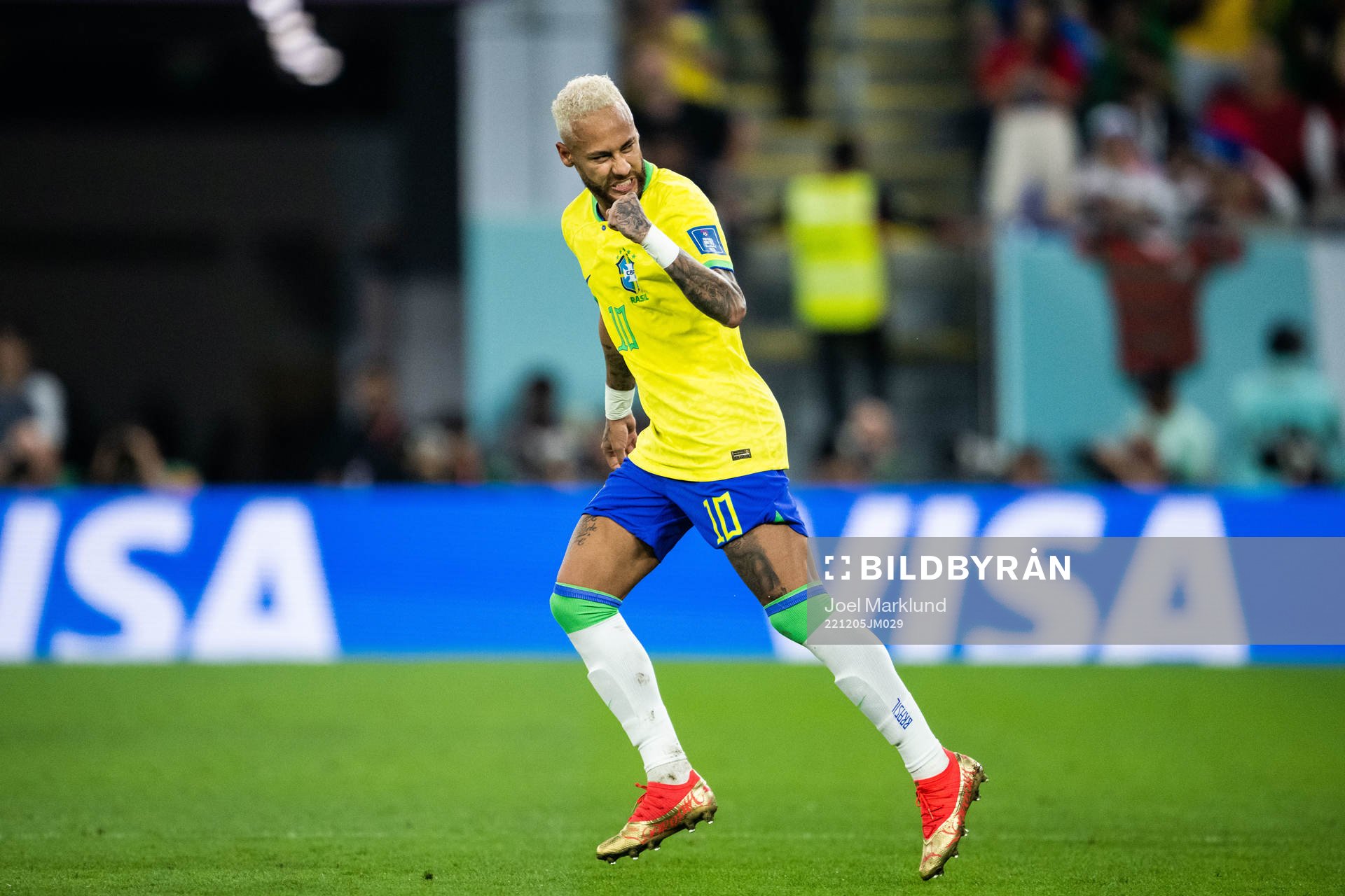 Neymar of Brazil celebrates