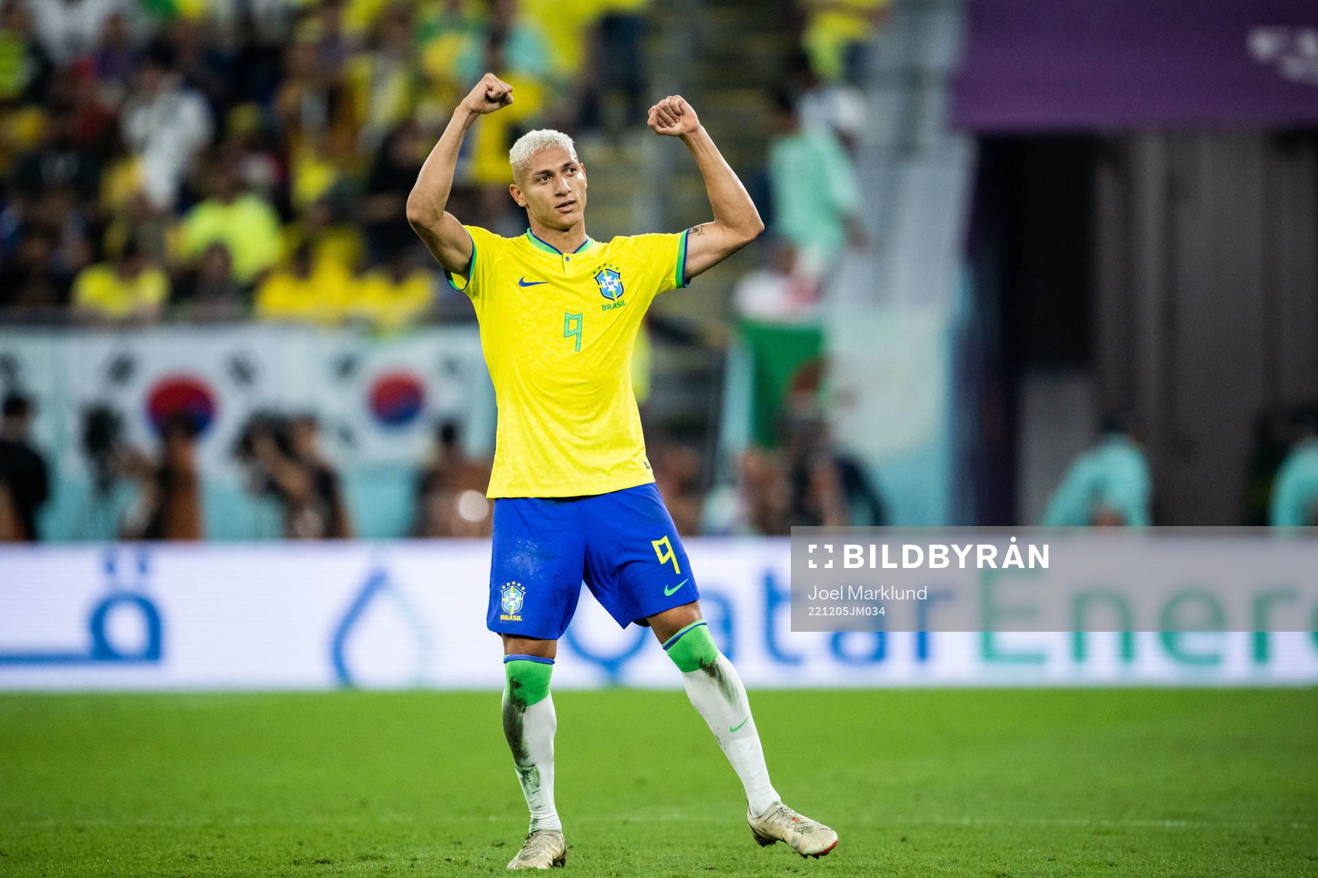 Richarlison of Brazil celebrates