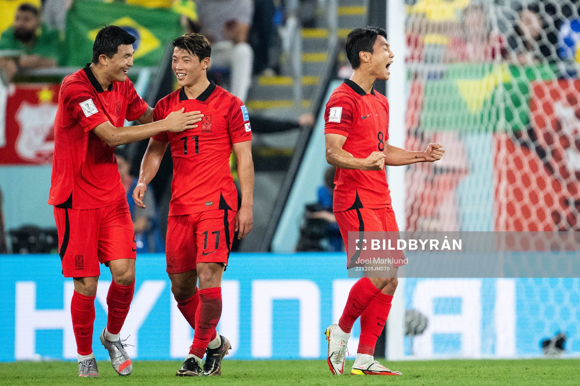 Minjae Kim, Heechan Hwang and Seungho Paik of South Korea