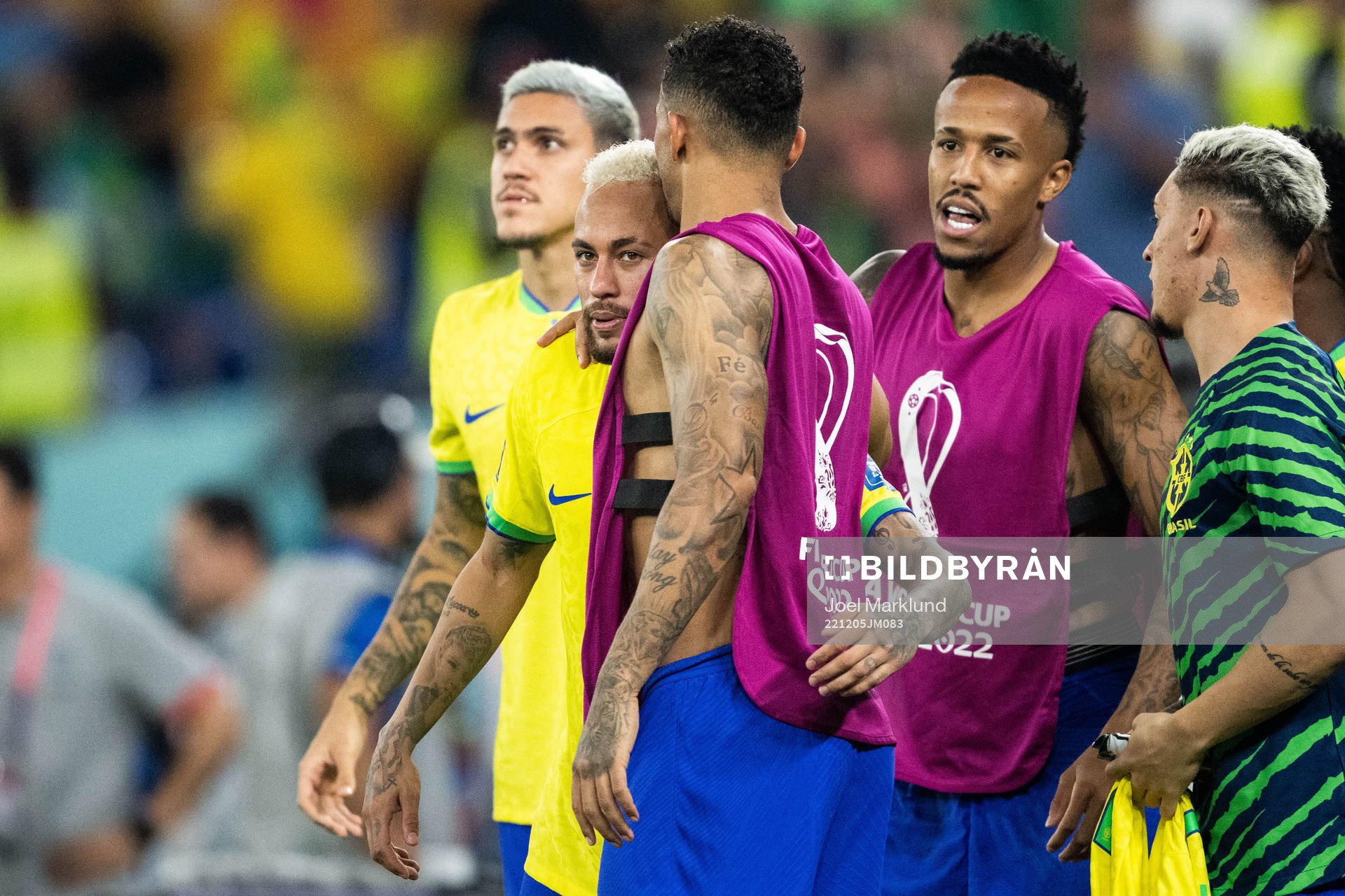 Neymar and Danilo of Brazil