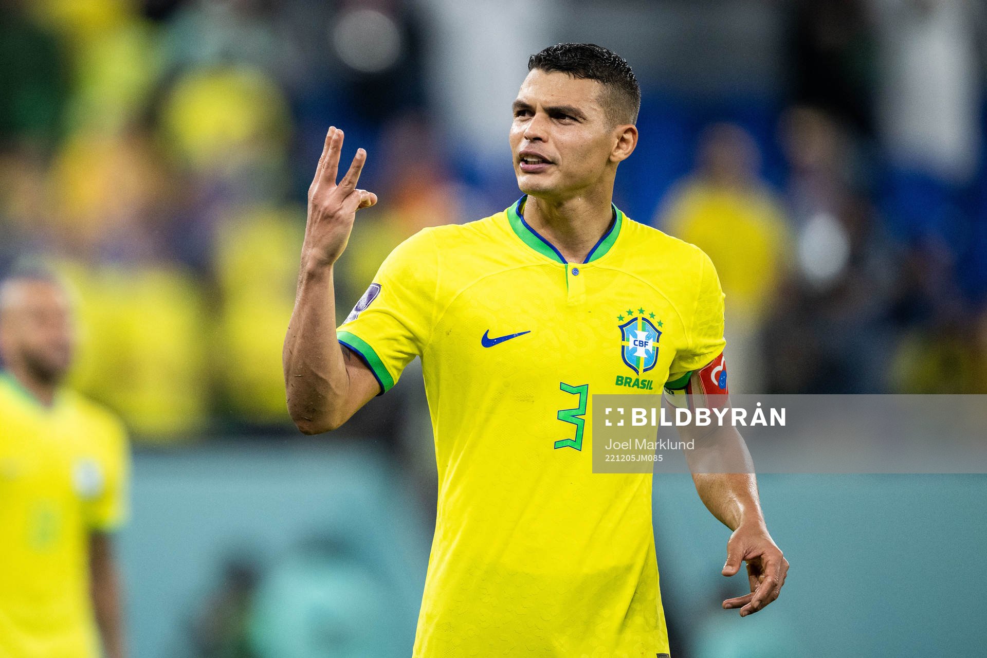 Thiago Silva of Brazil after the FIFA World Cup 2022 round of 16 football match between Brazil and South Korea on December 5, 2022 in Doha. 
